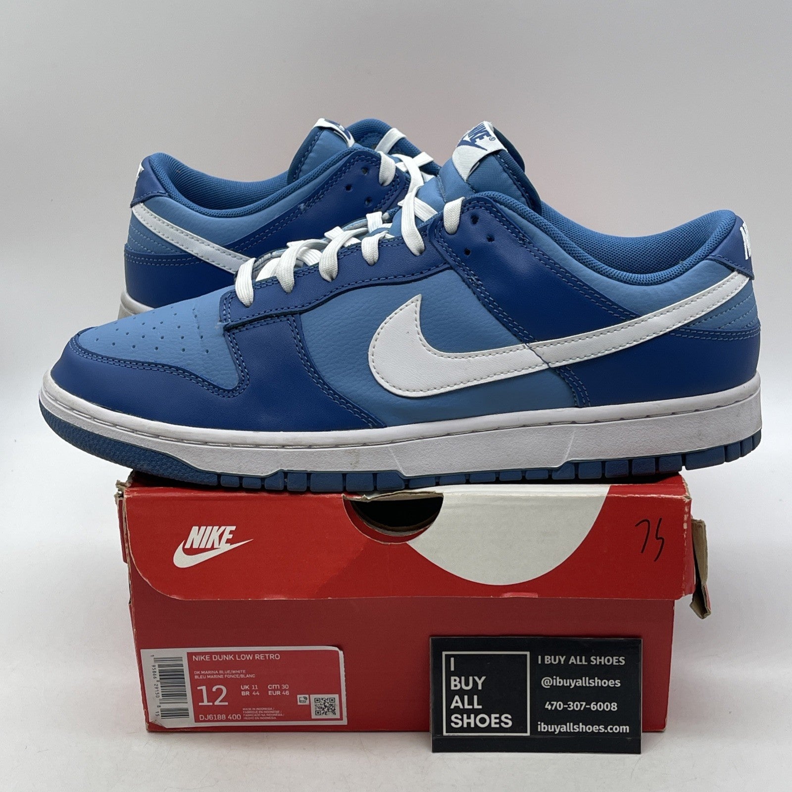 Size 12 - Nike Dunk Low Dark Marina Blue (DJ6188-400)