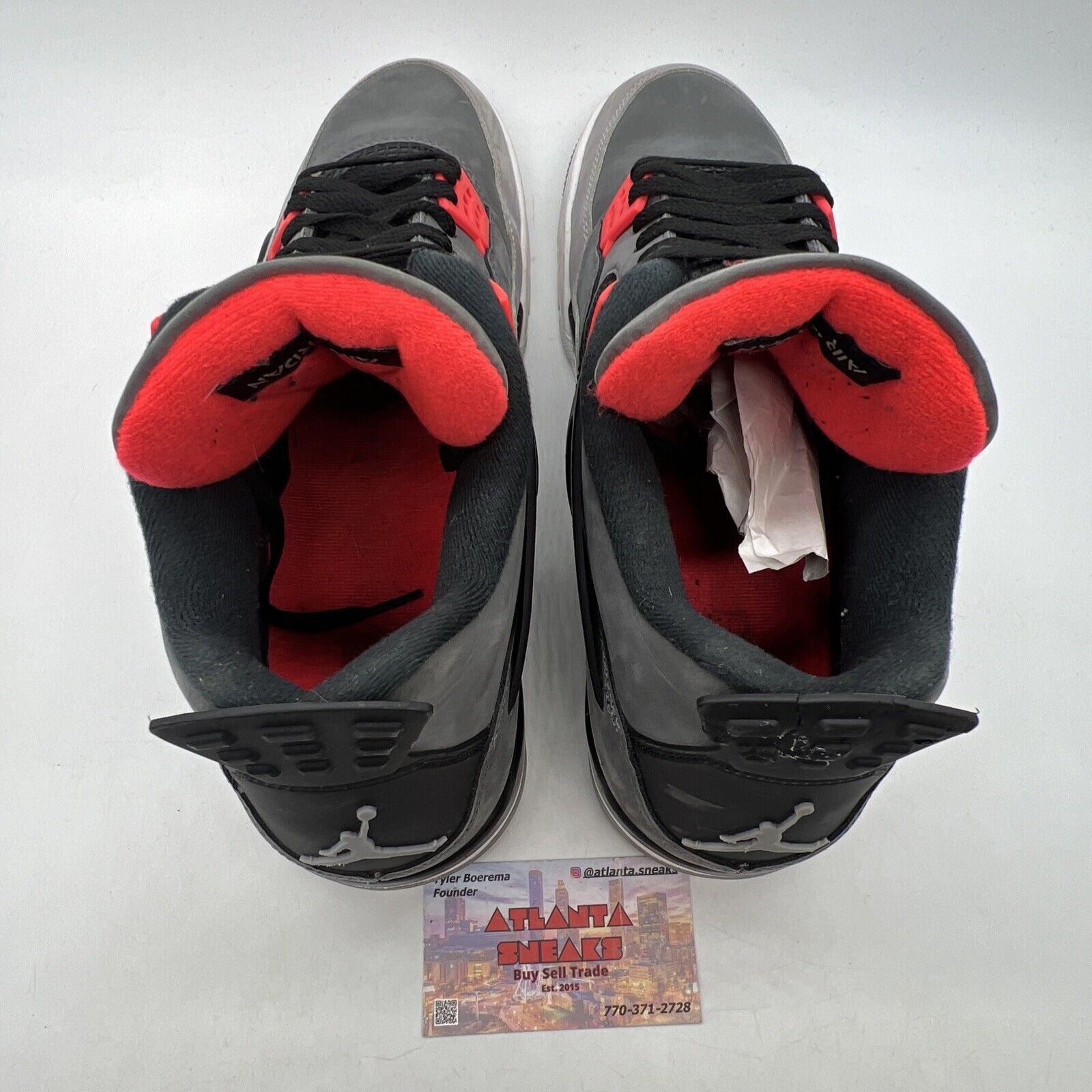 Size 13 - Jordan 4 Retro Mid Infrared White Black Suede (DH6927-061)