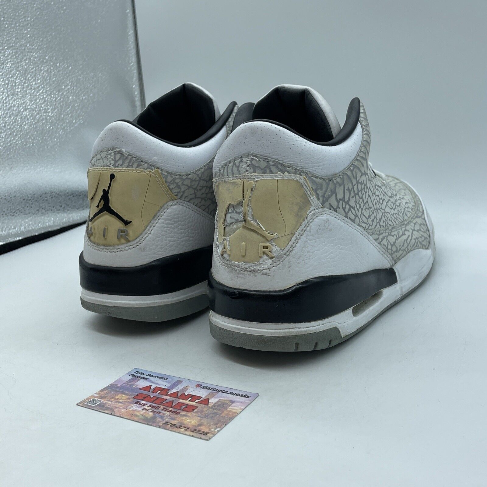 Size 12 - Air Jordan 3 Retro Flip Grey Suede White Leather (315767-101)