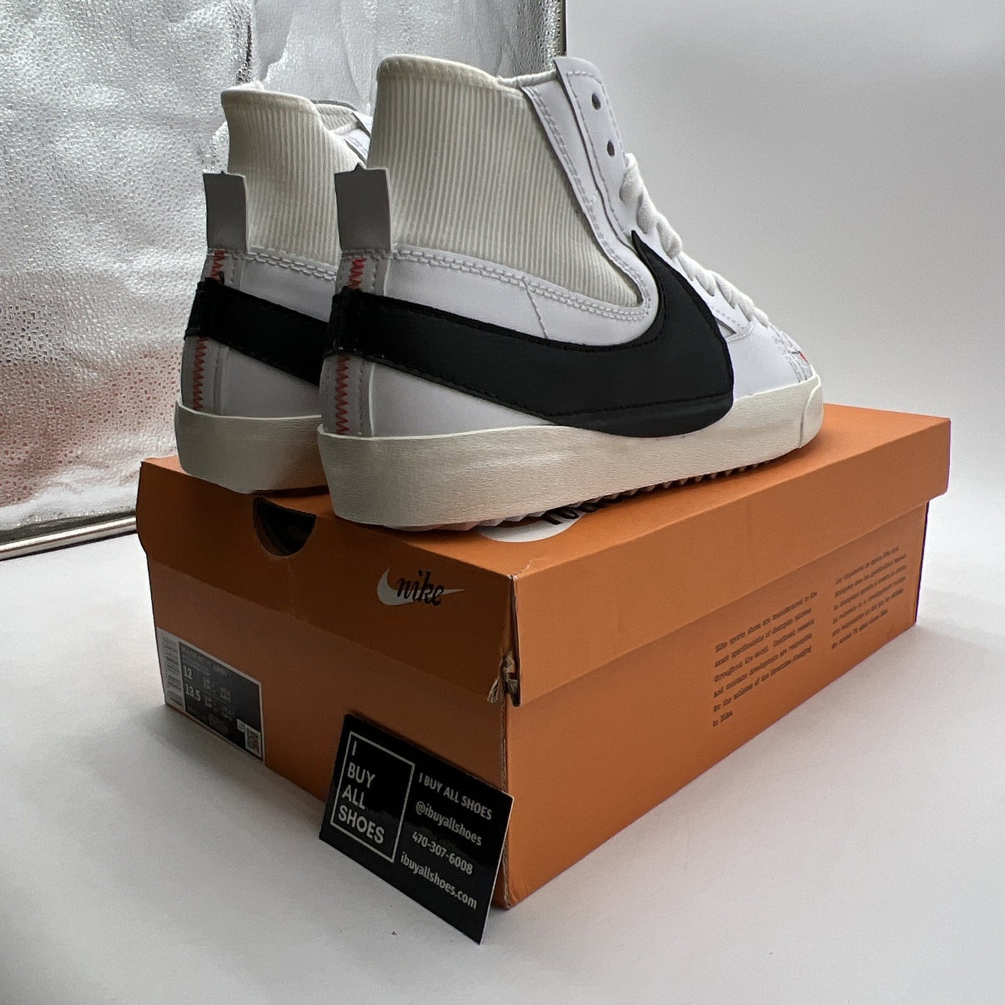 Size 12 - Nike Blazer '77 Jumbo Mid White Black (DD3111-100)