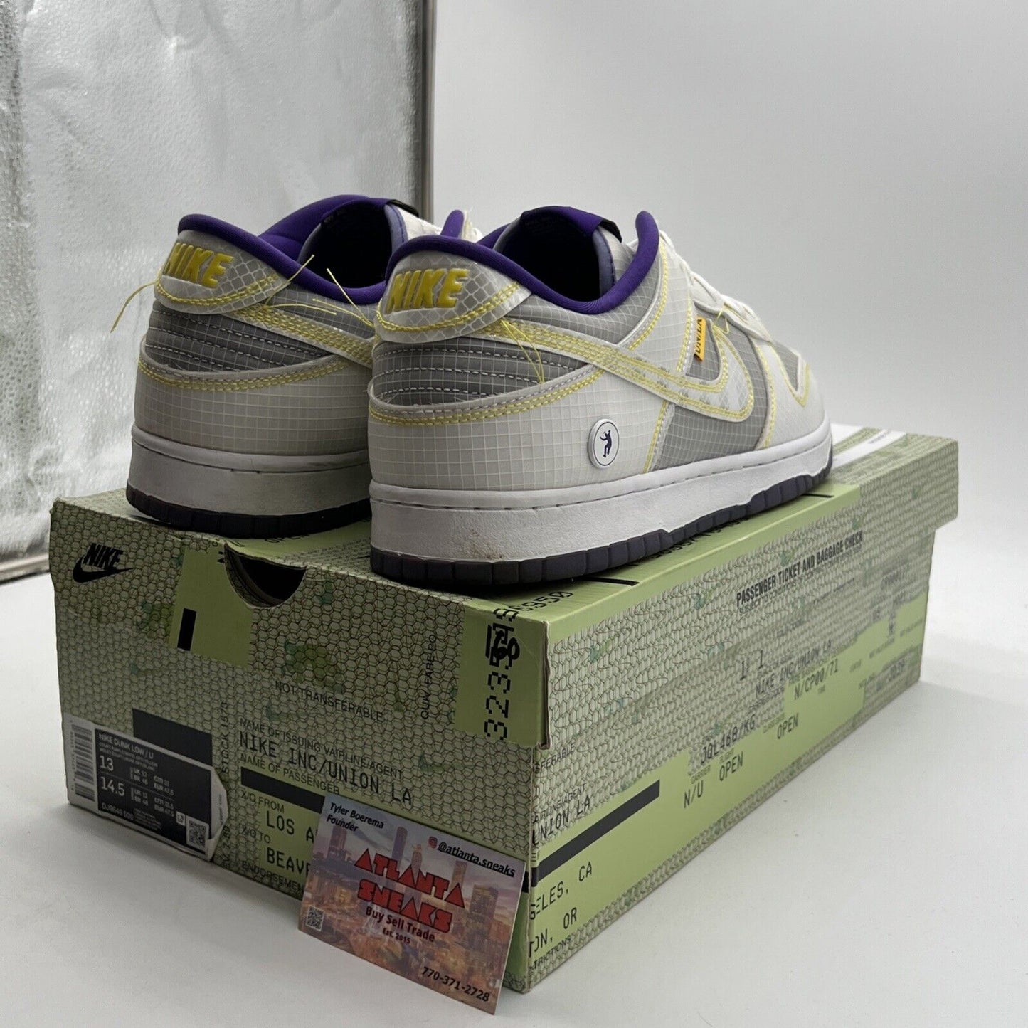 Size 13 - Nike Union LA x Dunk Low Passport Pack - Court Purple (DJ9649-500)