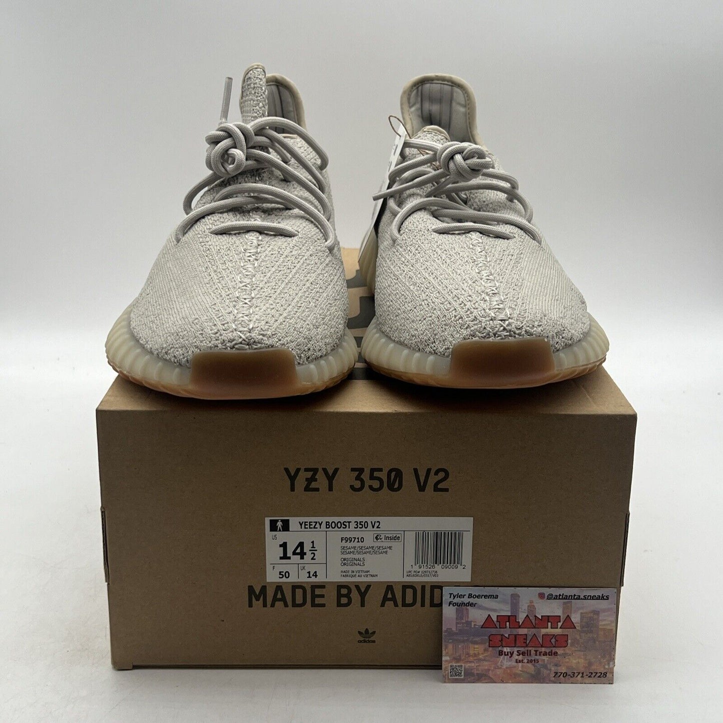 Size 14.5 - adidas Yeezy Boost 350 V2 Low Sesame (F99710)