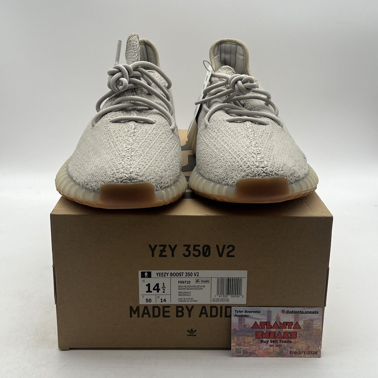 Size 14.5 - adidas Yeezy Boost 350 V2 Low Sesame (F99710)