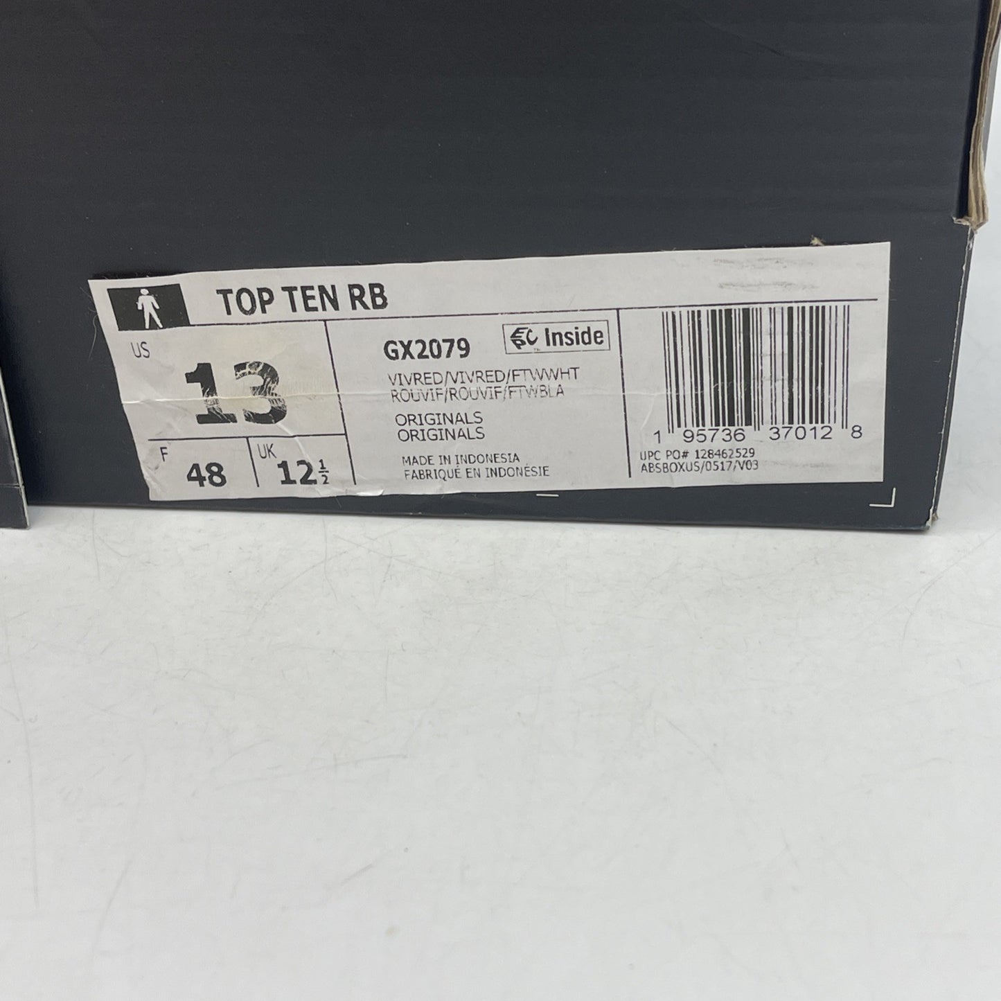 Size 13 - Adidas Top Ten RB Vivid Red (GX2079)