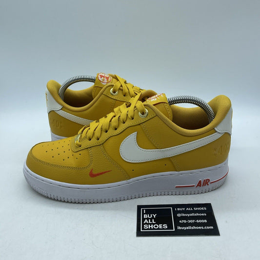 Size 9W - Nike Air Force 1 07 SE 40th Anniversary Yellow Ochre Red (DQ7582-700)