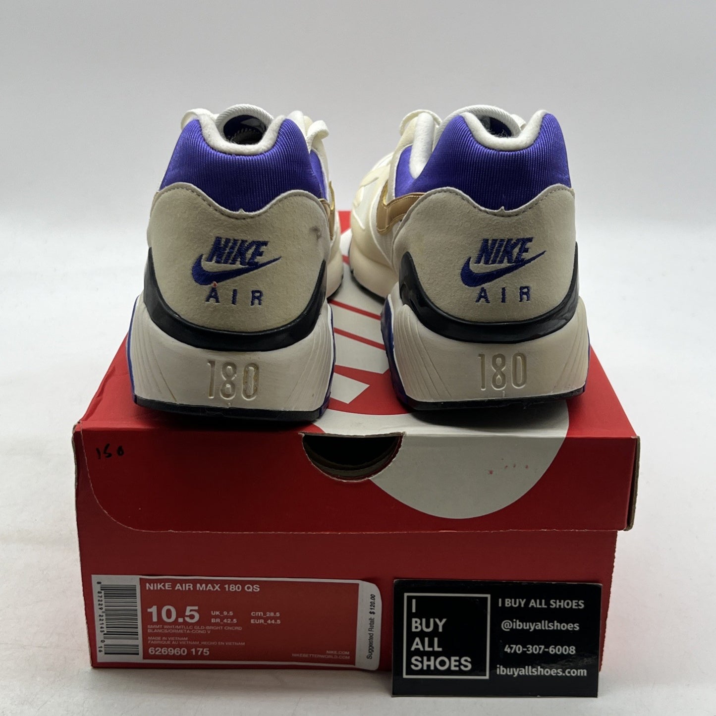 Size 10.5 - Nike Air Max 180 QS 2013 Concord (626960-175)