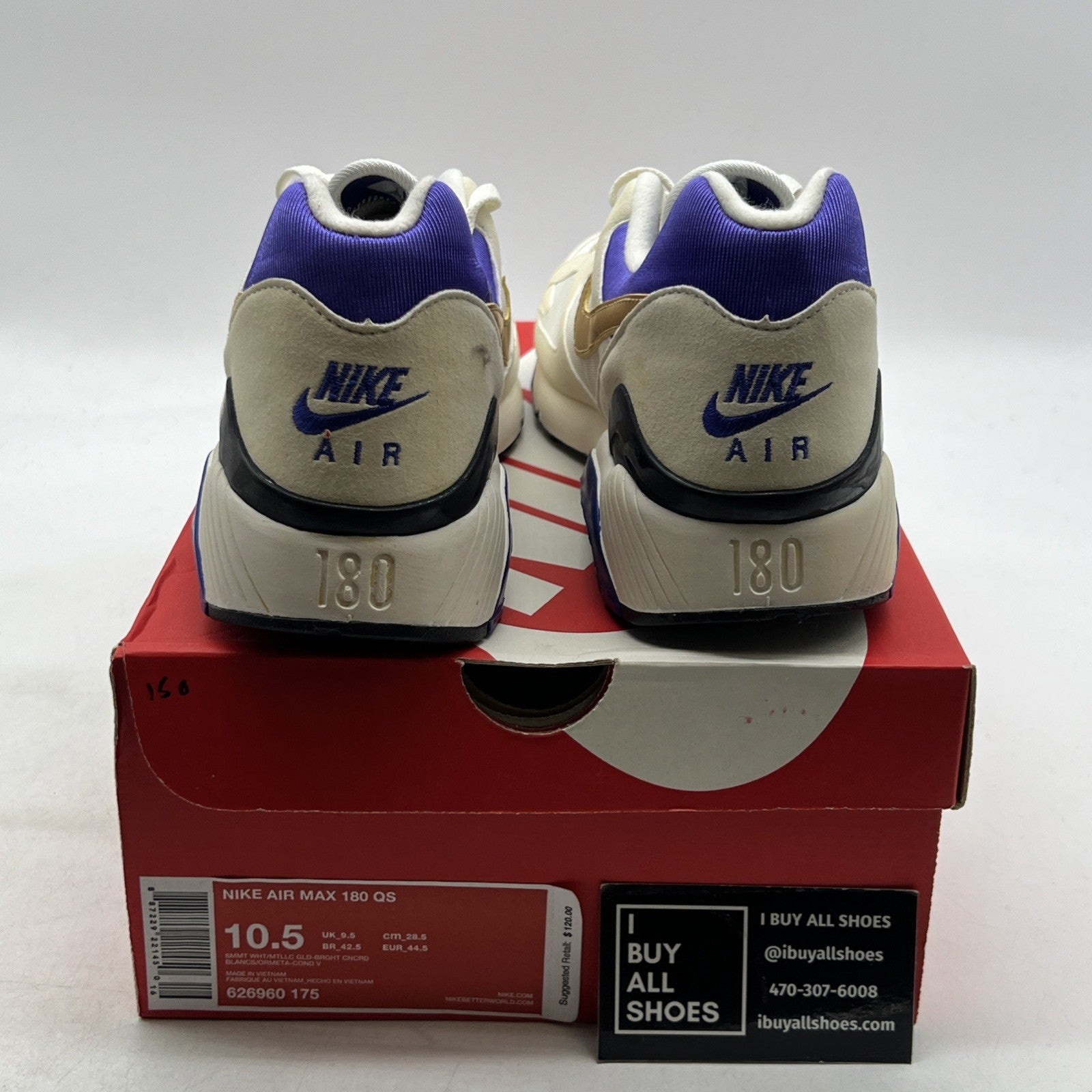 Size 10.5 - Nike Air Max 180 QS 2013 Concord (626960-175)