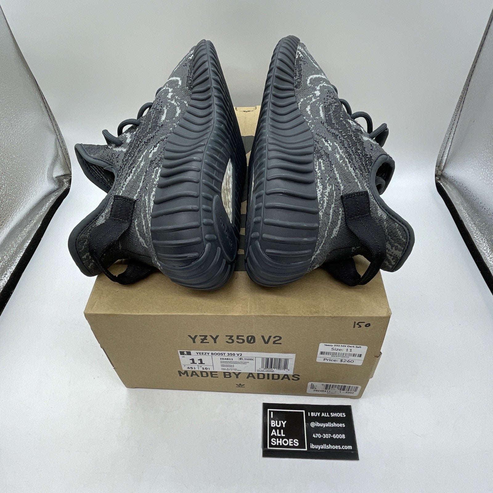 Size 11 - adidas Yeezy Boost 350 V2 Low MX Dark Salt Grey Suede (ID4811)
