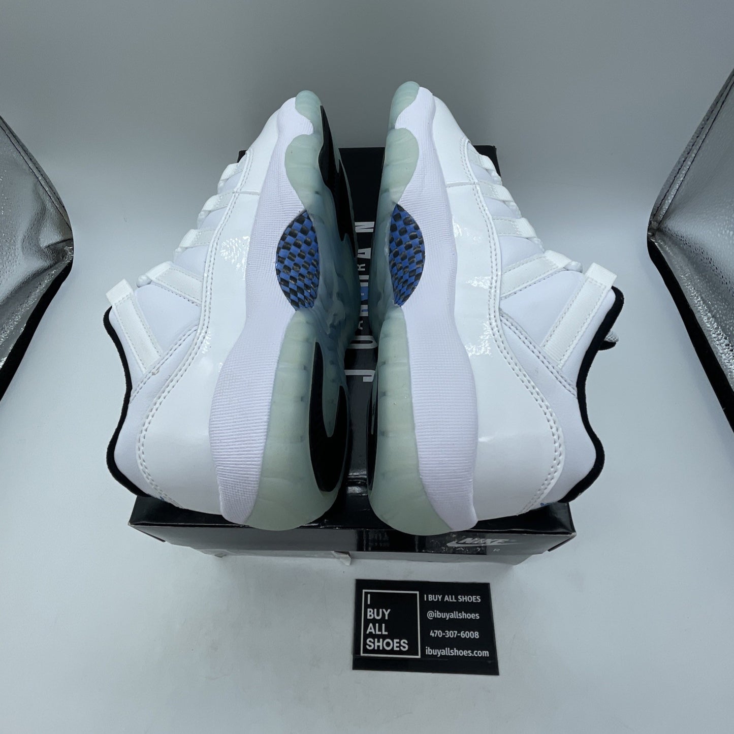 Size 4.5Y - Air Jordan 11 Retro Low Legend Blue (528896-117)
