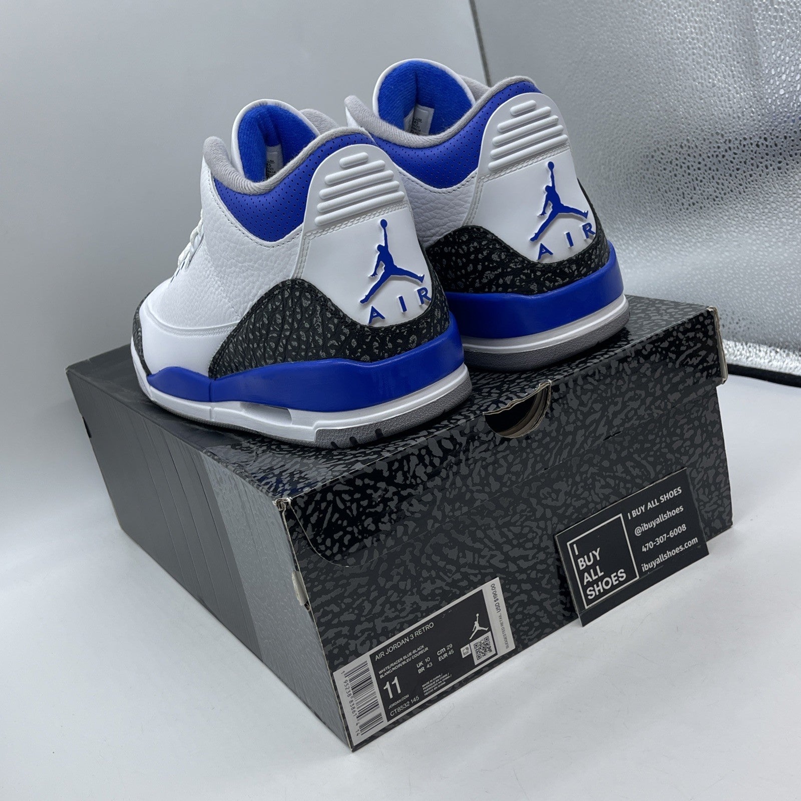 Size 11 - Air Jordan 3 Retro Mid Racer Blue Suede Leather (CT8532-145)