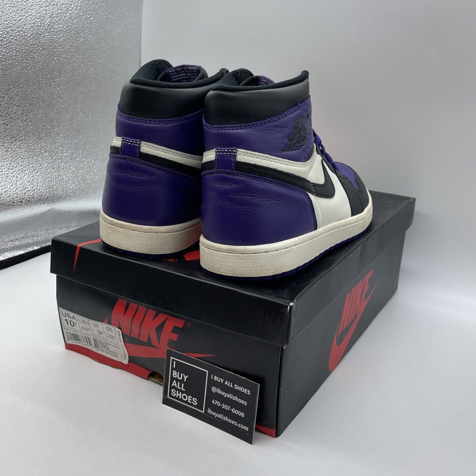 Size 10.5 - Air Jordan 1 Retro OG High Court Purple Leather (555088-501)