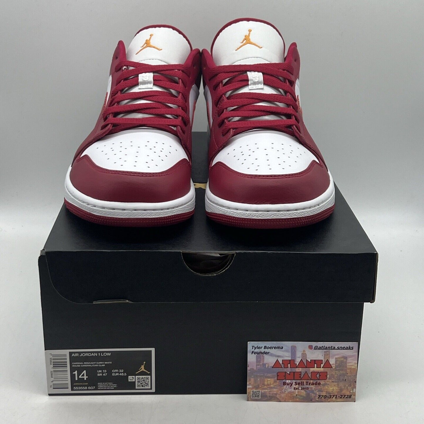 Size 14 - Jordan 1 Low Cardinal Red 2022 Brand New Og All