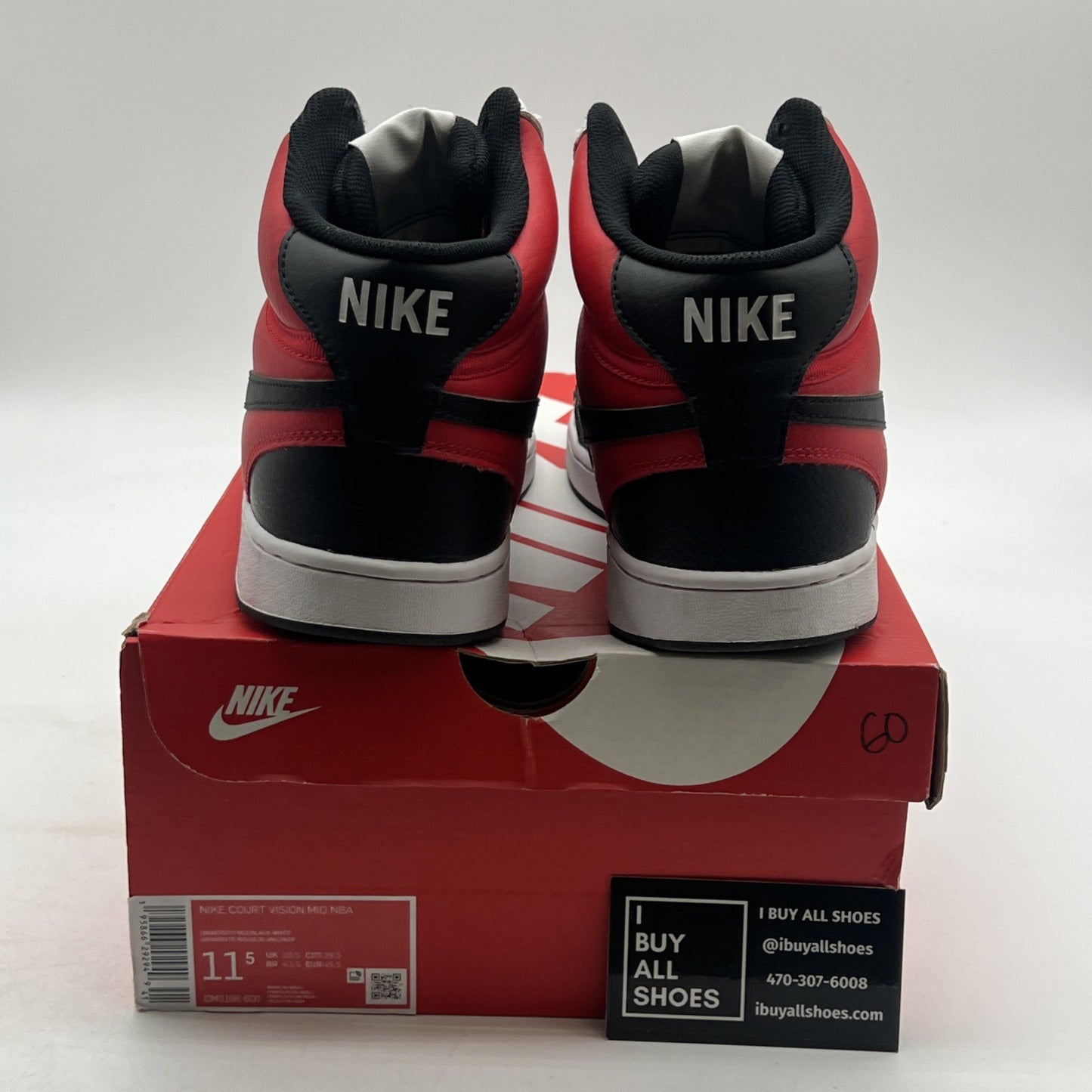 Size 11.5 - Nike Court Vision Mid Satin Red (DM1186-600)