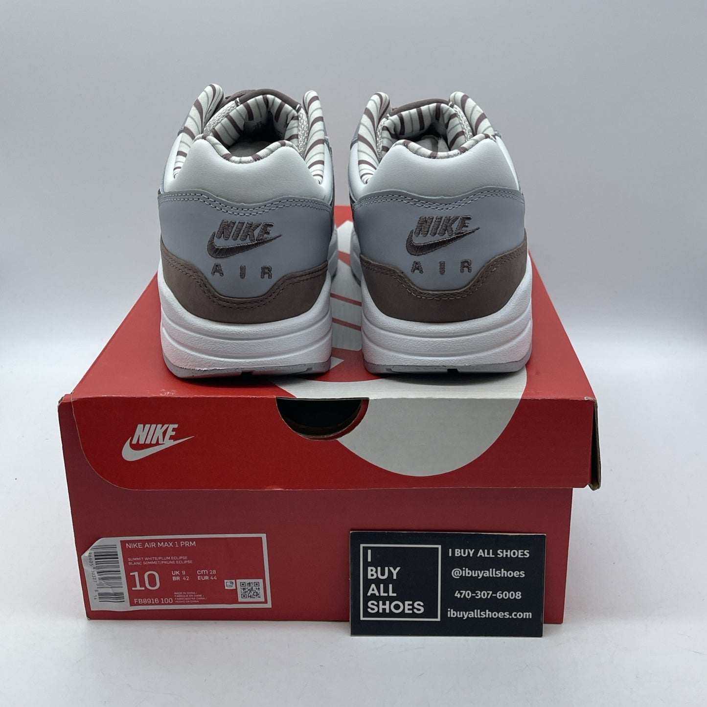 Size 10 - Nike Air Max 1 Premium 2023 Shima Shima Suede Leather (FB8916-100)