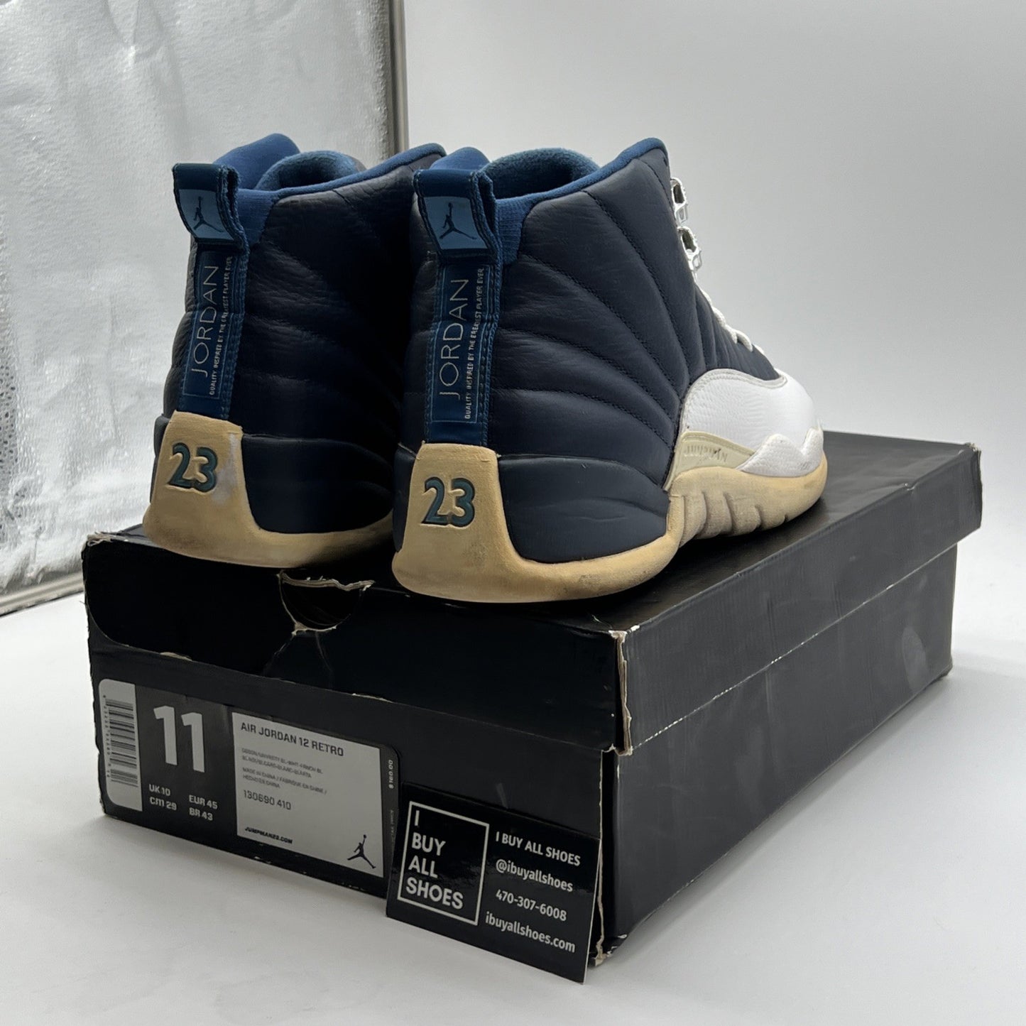 Size 11 - Air Jordan 12 Retro 2012 Obsidian (130690-410)