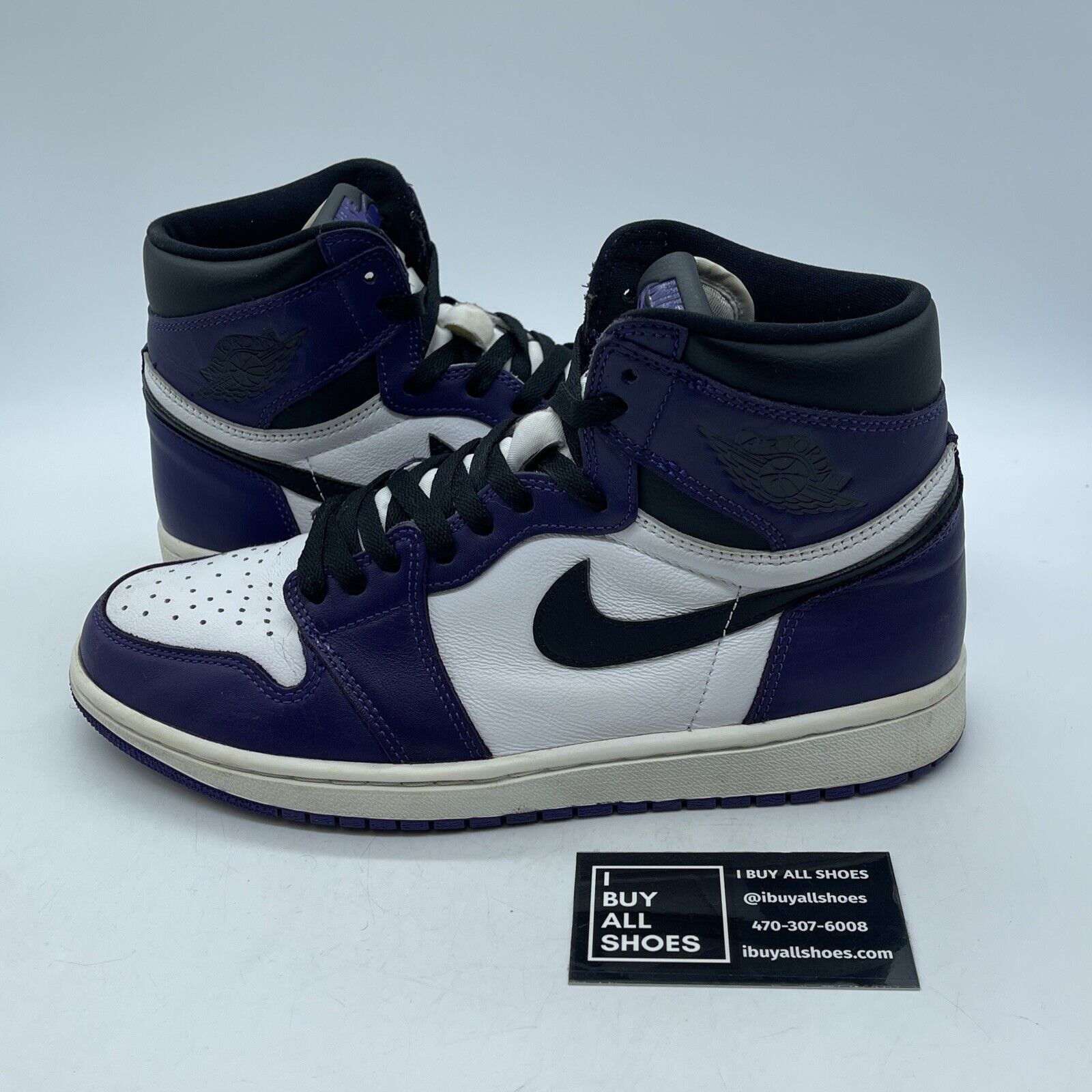 Size 9.5 - Jordan 1 Retro OG High Court Purple 2.0 White Black (555088-500)
