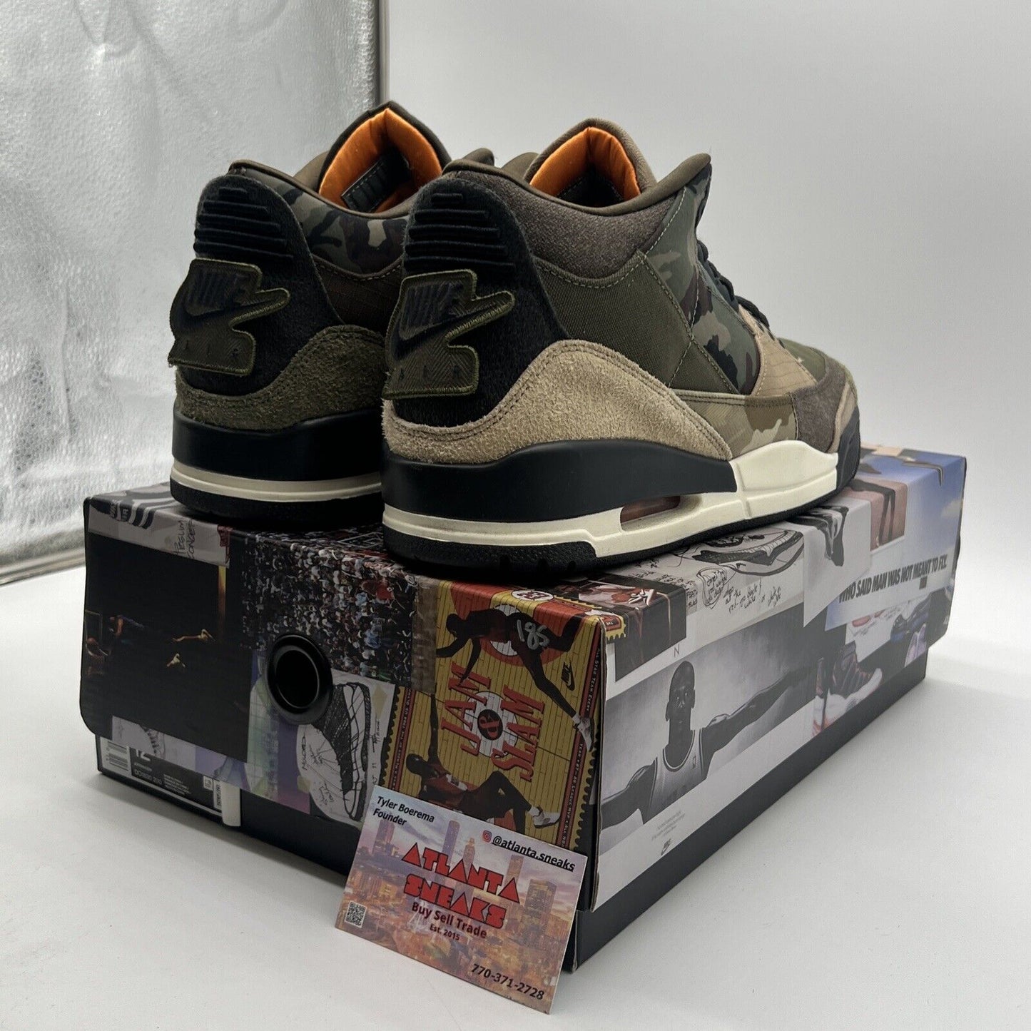 Size 12 - Jordan 3 Retro Patchwork 2021 Black Tan Olive (DO1830-200)