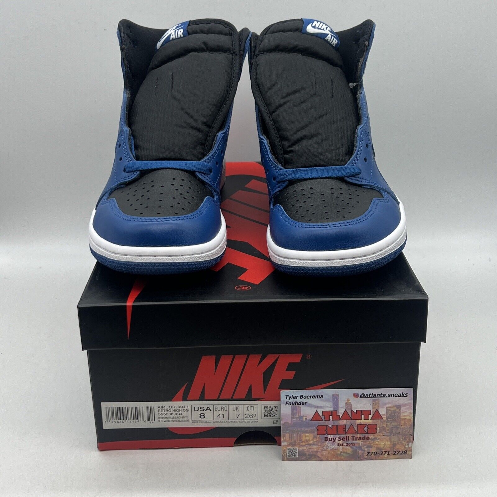 Size 8 - Jordan 1 Retro OG High Dark Marina Blue Brand New Og All