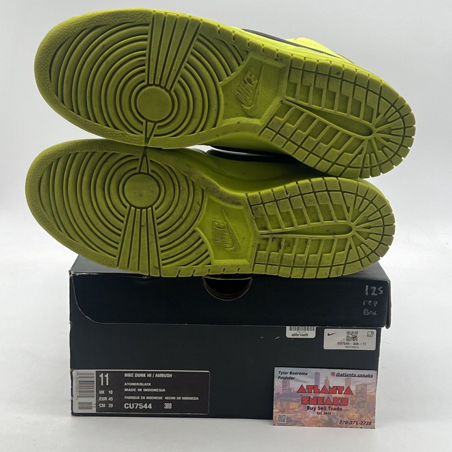 Size 11 - Nike AMBUSH x Dunk High Flash Lime (CU7544-300)