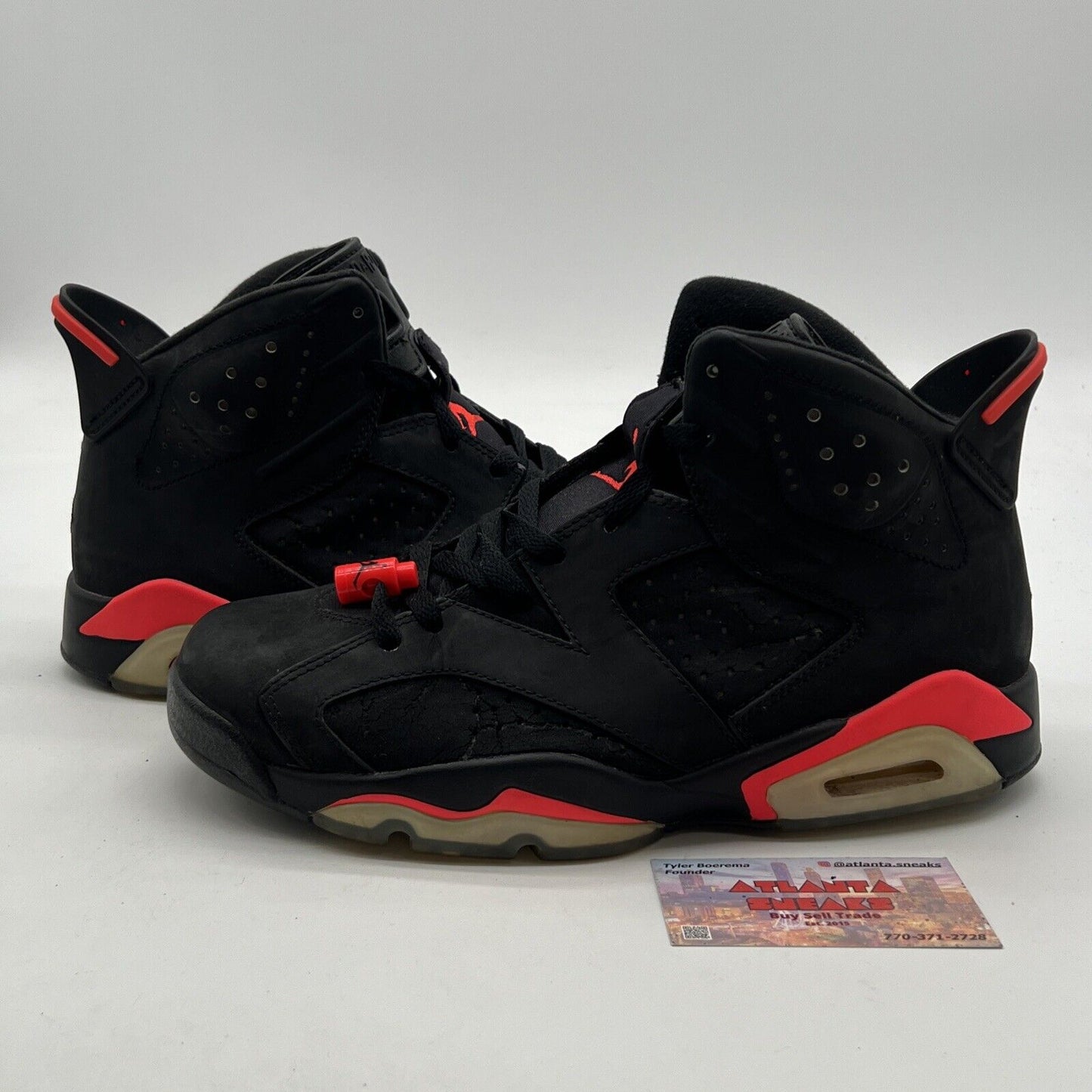 Size 8 - Air Jordan 6 Retro Infrared Black 2014 (384664-023)