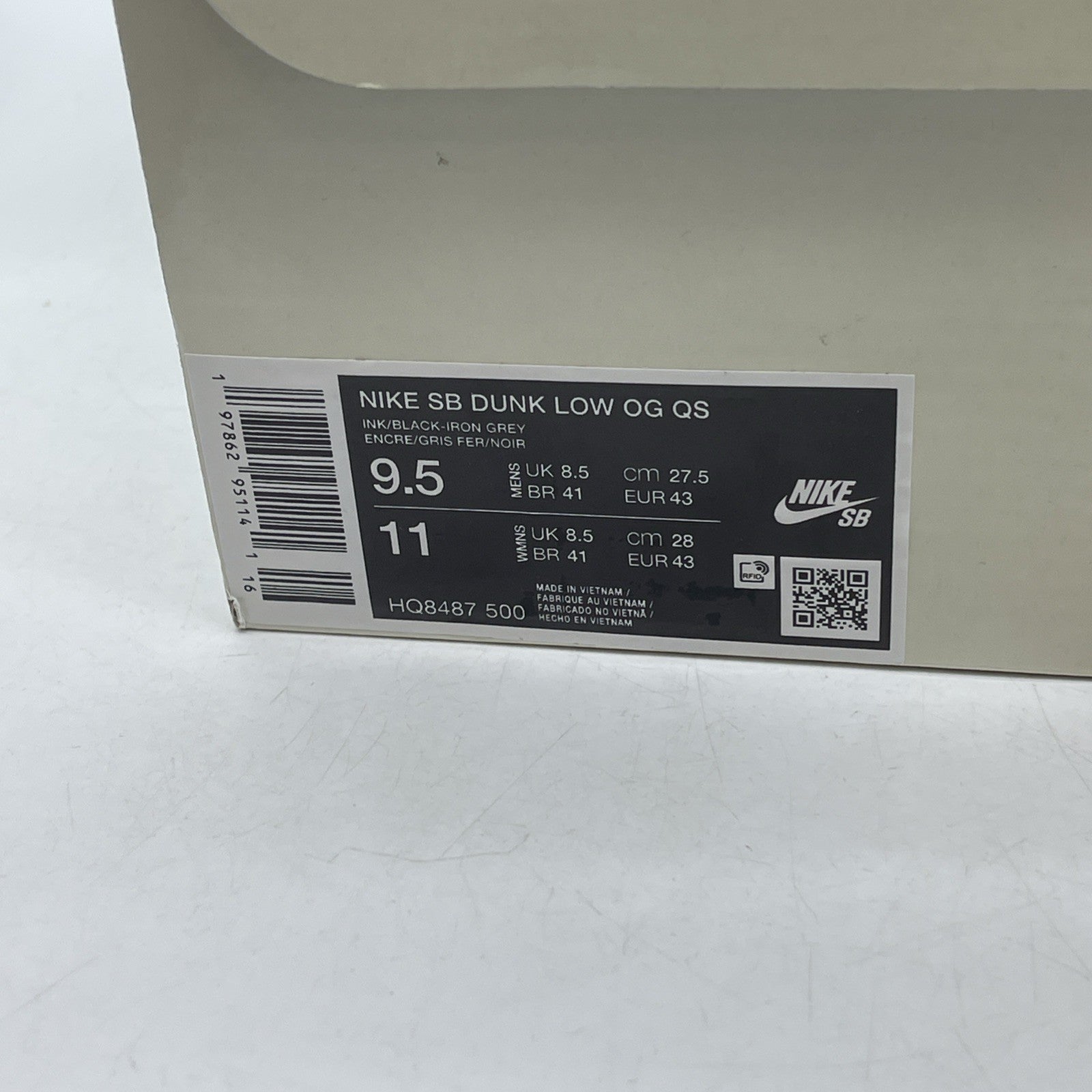 Size 9.5 - Supreme x Nike Dunk SB Low Ink (HQ8487-500)