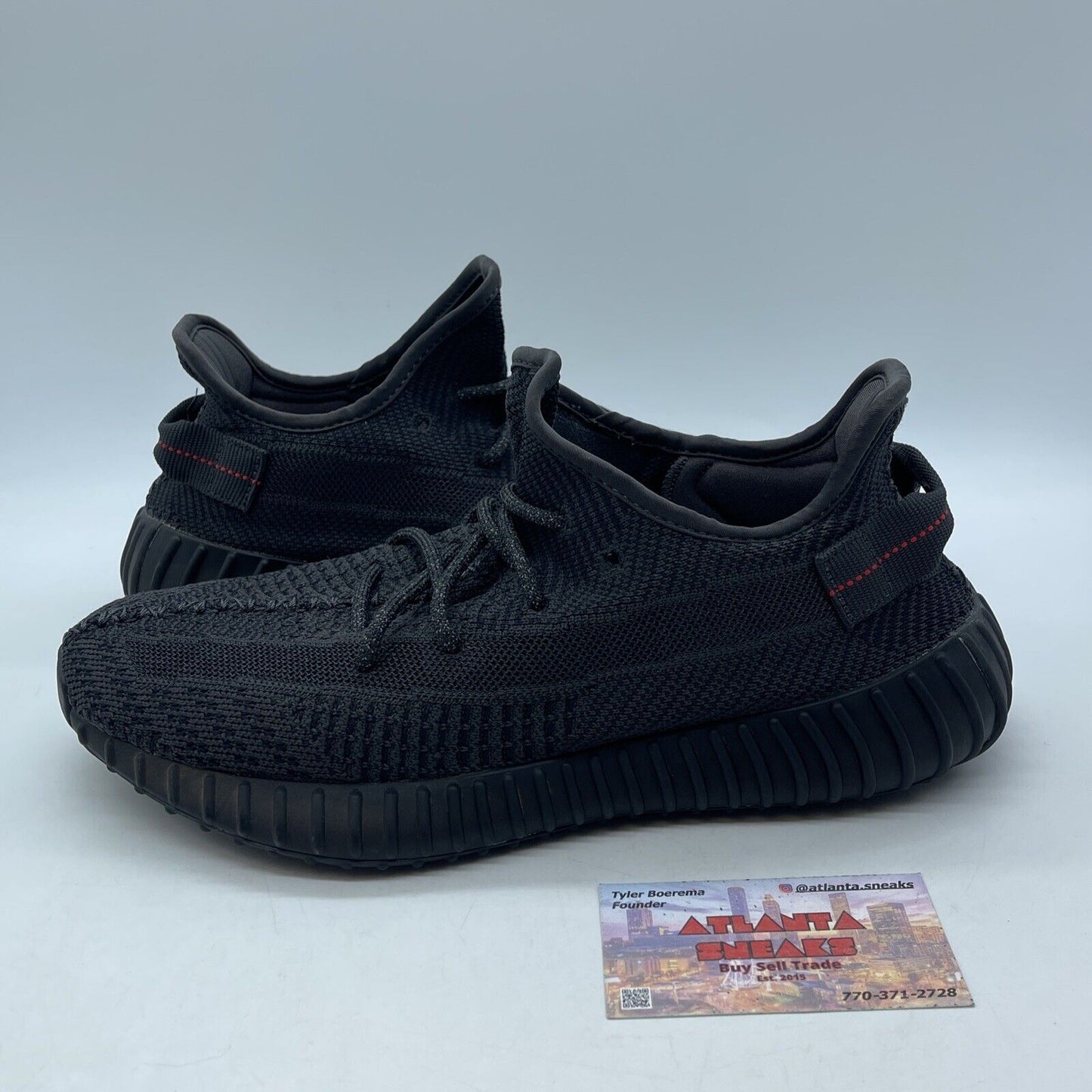 Size 9 - adidas Yeezy Boost 350 V2 Low Black Non-Reflective Red Suede (FU9006)