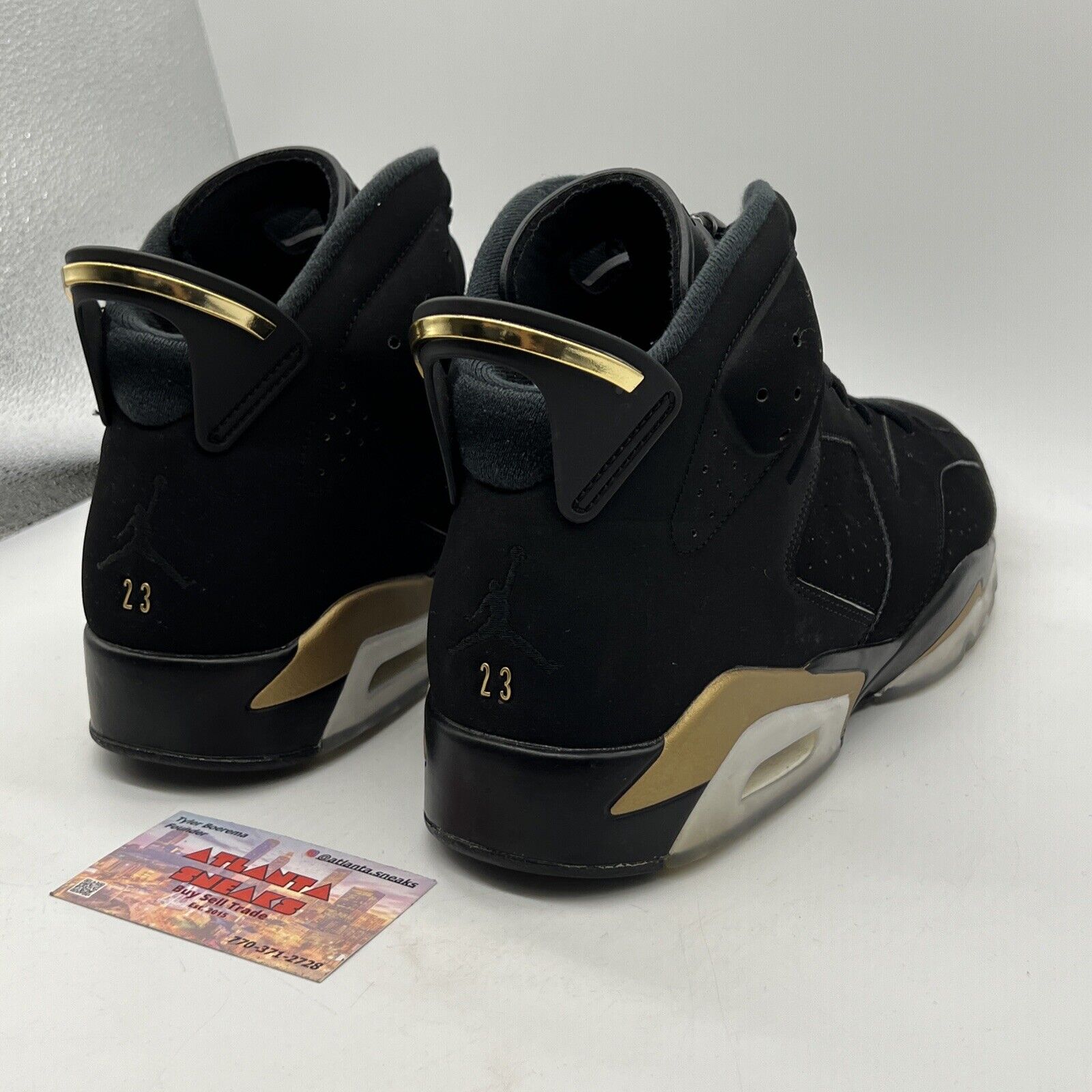 Size 13 - Jordan 6 Retro Defining Moments 2020 Black Gold Suede (CT4954-007)