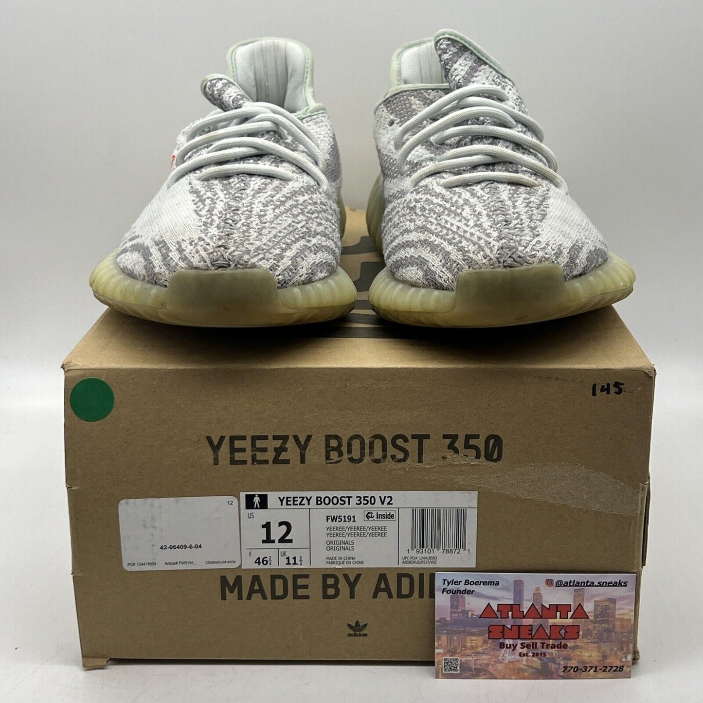 Size 12 - adidas Yeezy Boost 350 V2 Low Blue Tint (B37571)