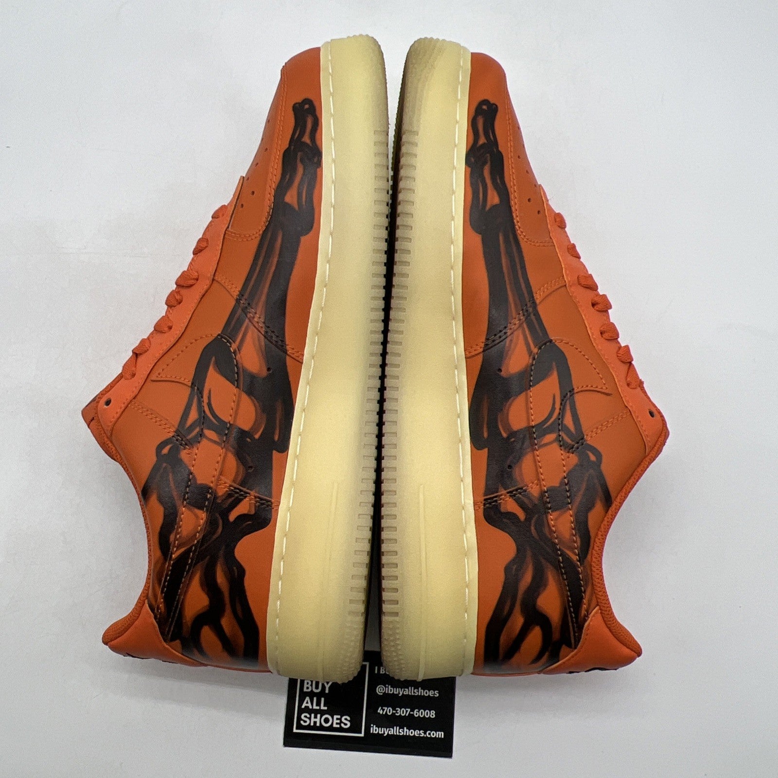 Size 12.5 - Nike Air Force 1 Low Orange Skeleton (CU8067-800)