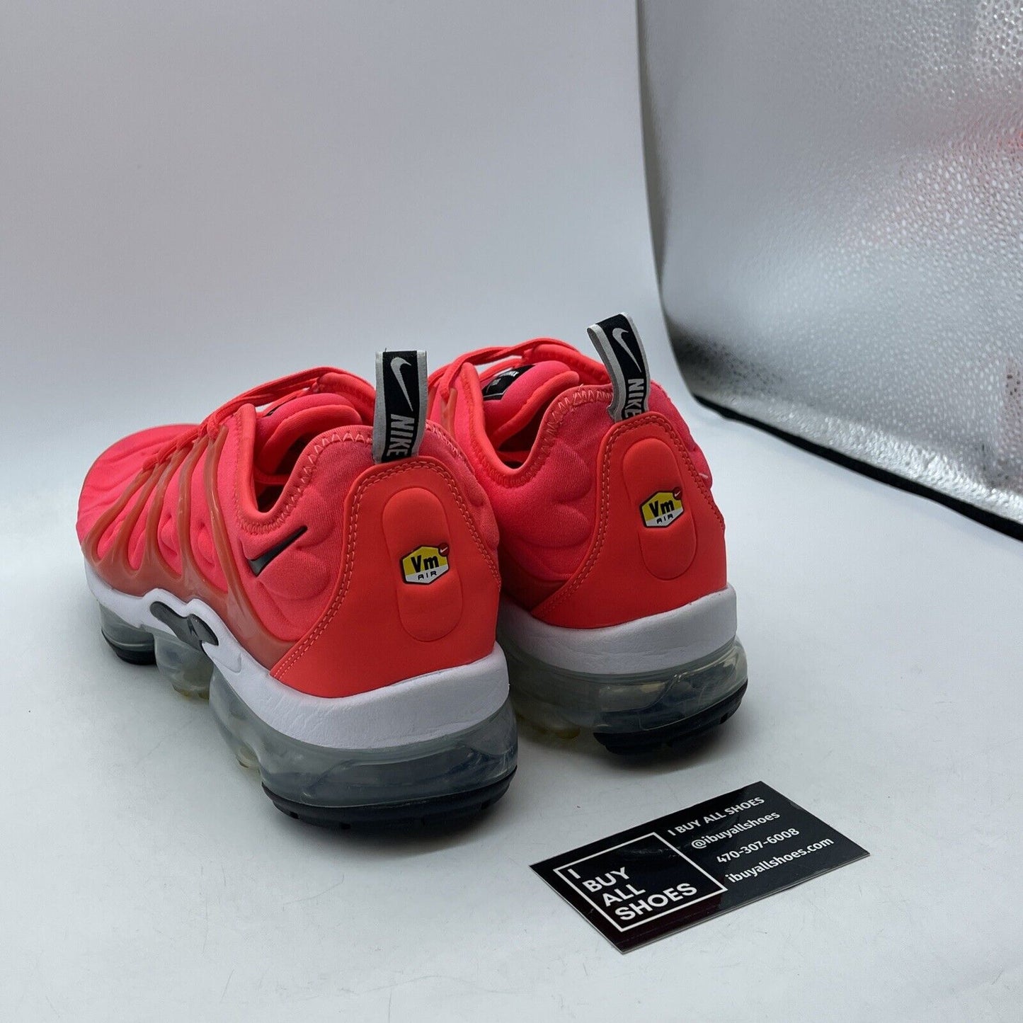 Size 10 - Nike Air VaporMax Plus Red Pink Black White Suede Leather (924453-602)