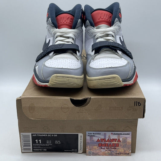 Size 11 - Nike Air Trainer Sc 2 Qs White Infrared White Leather (456610-140)