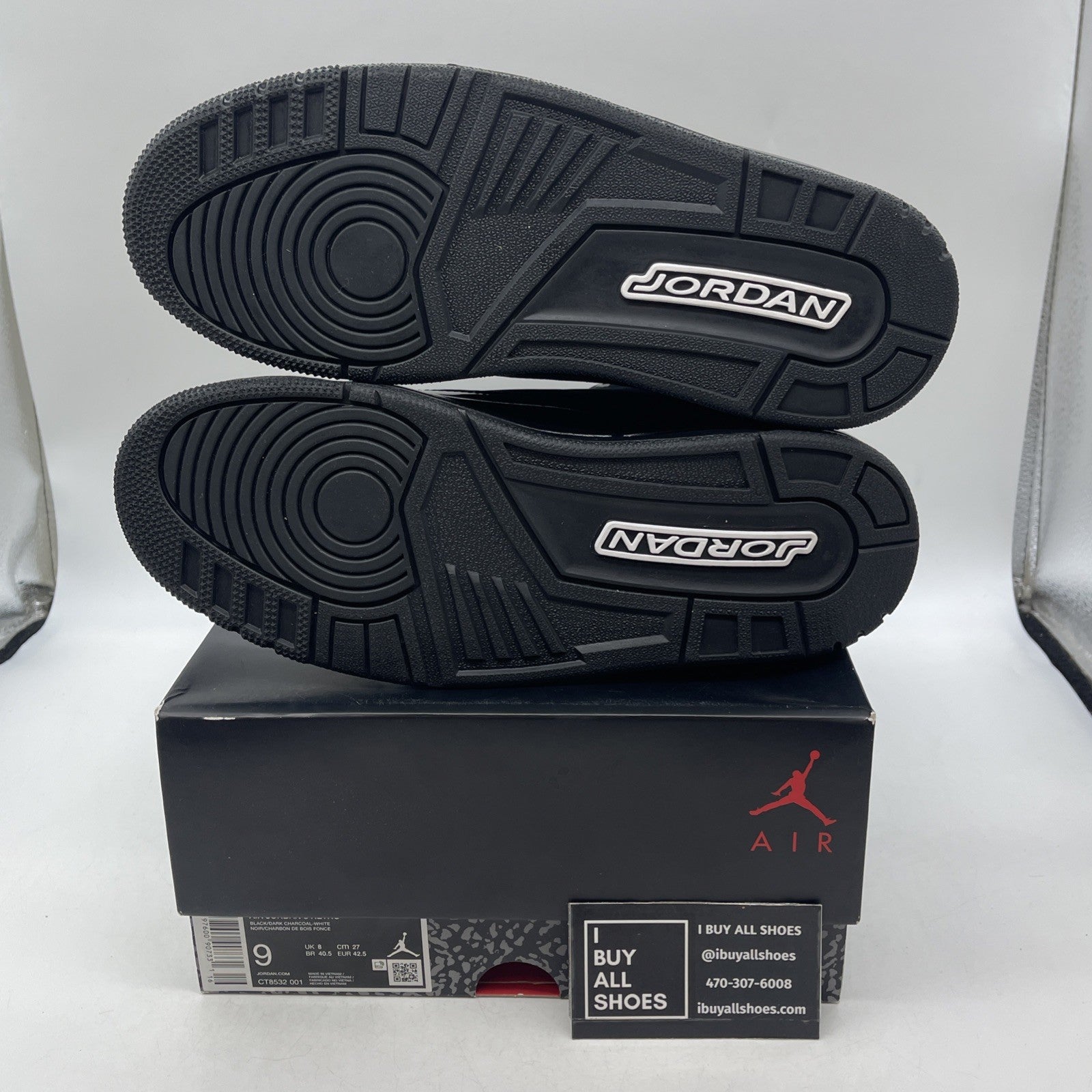 Size 9 - Air Jordan 3 Retro 2025 Black Cat (CT8532-001)