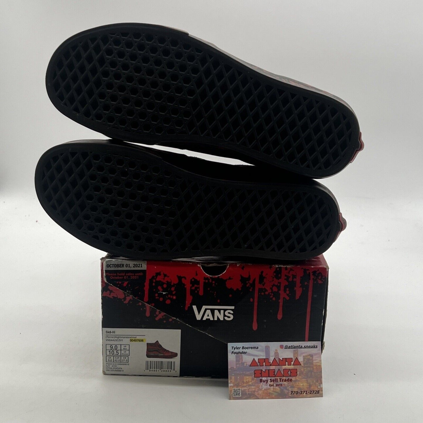 Size 9 - VANS House of Terror x Sk8- High The Nightmare on Elm Street