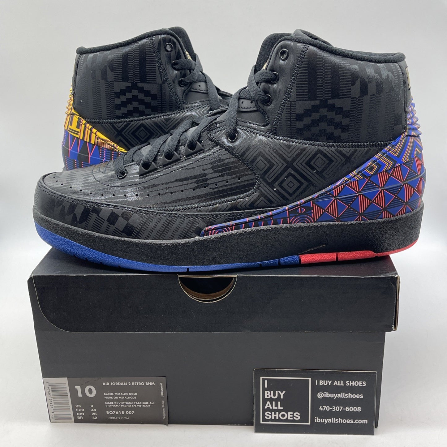 Size 10 - Air Jordan 2 Retro 2019 Black History Month Leather (BQ7618-007)