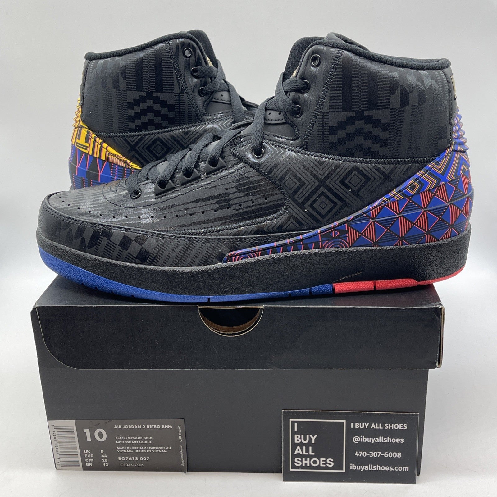 Size 10 - Air Jordan 2 Retro 2019 Black History Month Leather (BQ7618-007)