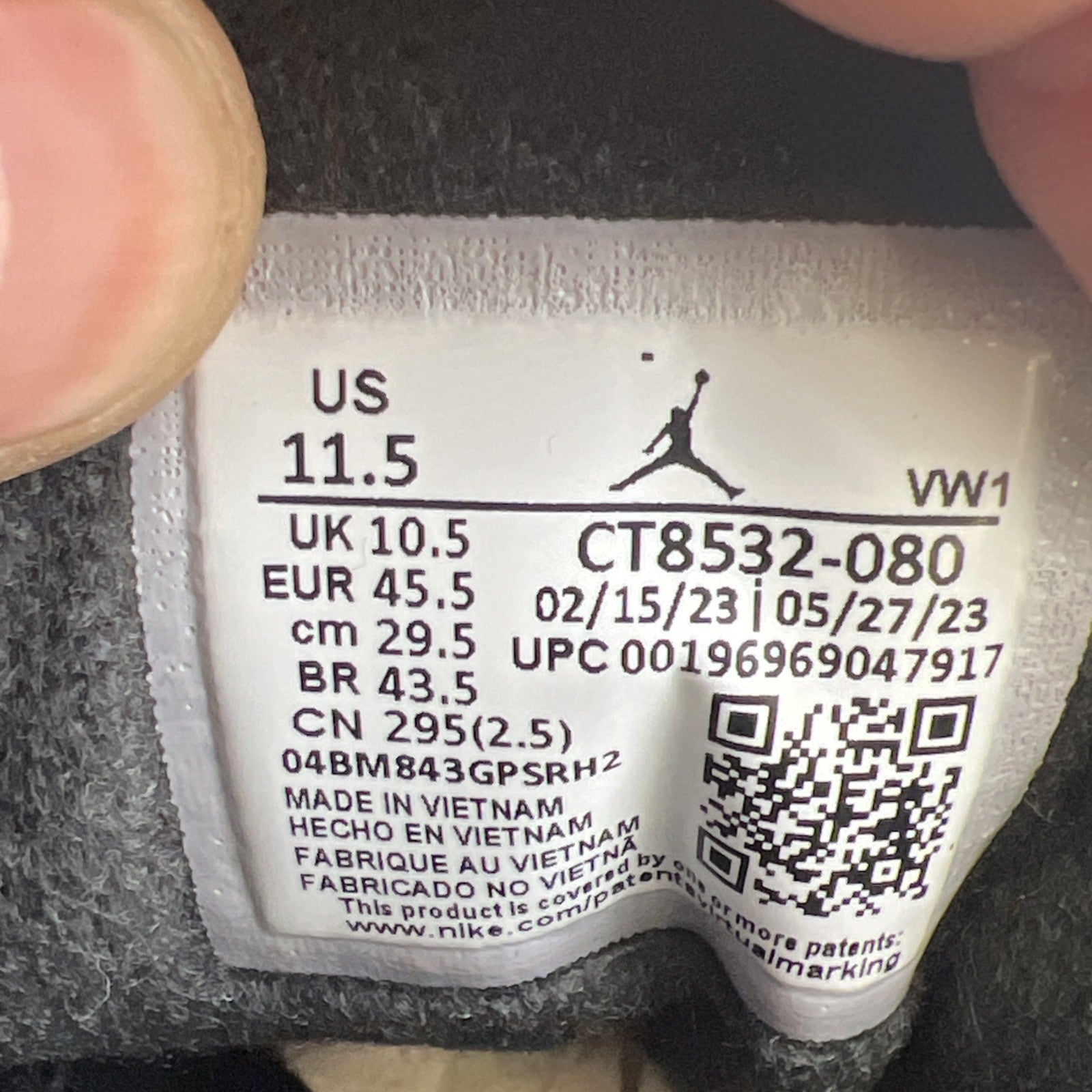 Size 11.5 - Air Jordan 3 Retro 2023 Mid Fear (CT8532-080)