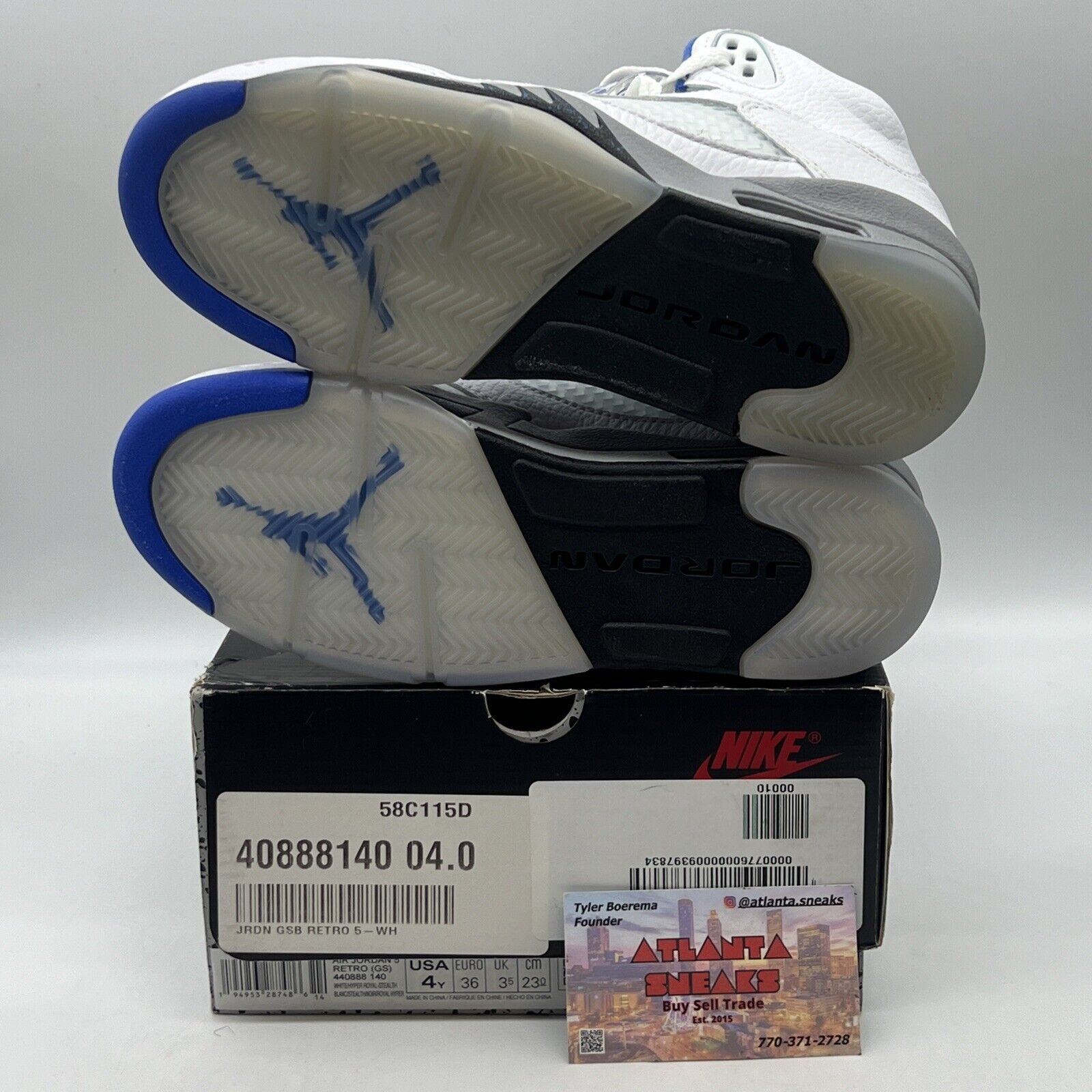 Size 4Y - Jordan 5 Retro Stealth 2.0 2021 Brand New Og All