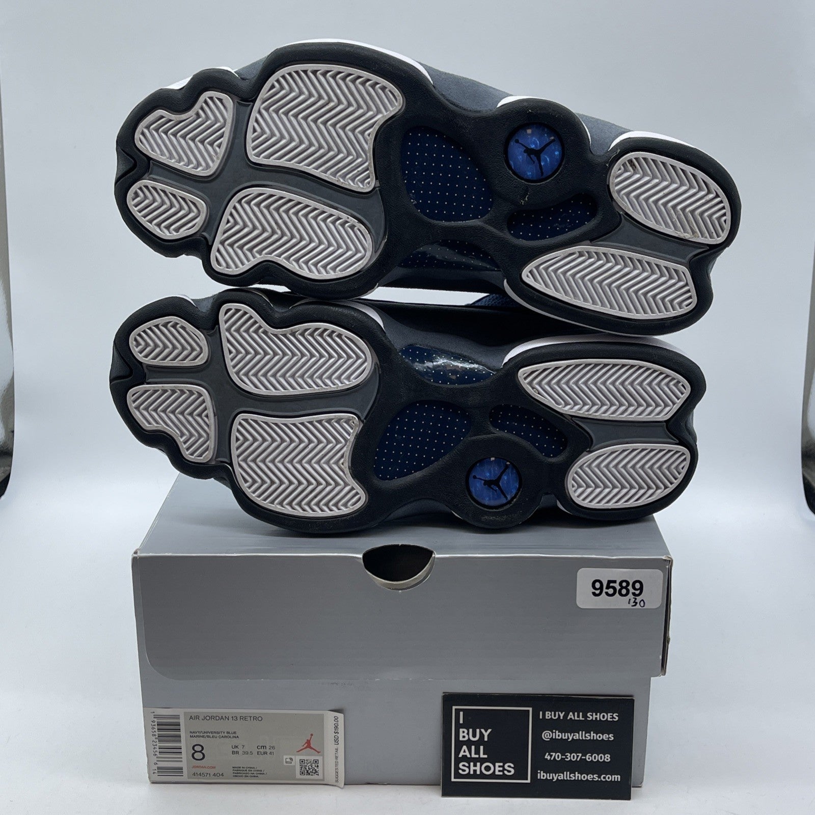 Size 8 - Jordan 13 Retro Mid Flint Grey White Leather Suede (414571-404)
