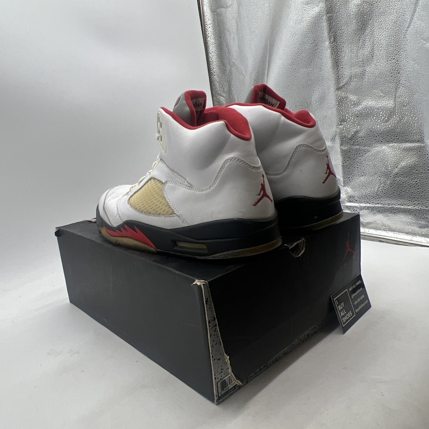 Size 14 - Air Jordan 5 Retro 2013 White Fire Red (136027-100)