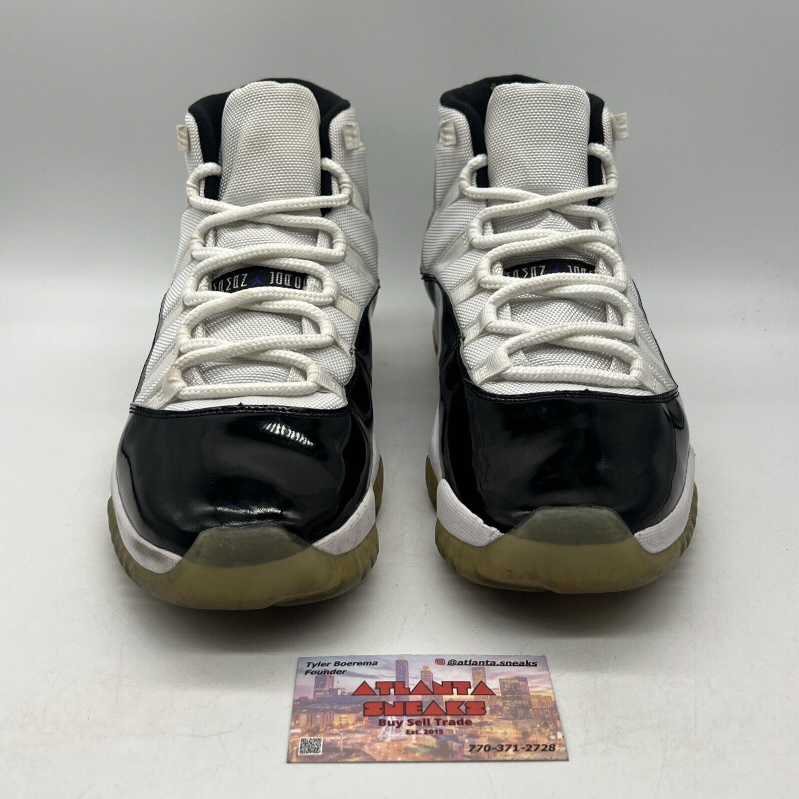 Size 13 - Jordan 11 Retro High Concord Black White Leather (378037-100)