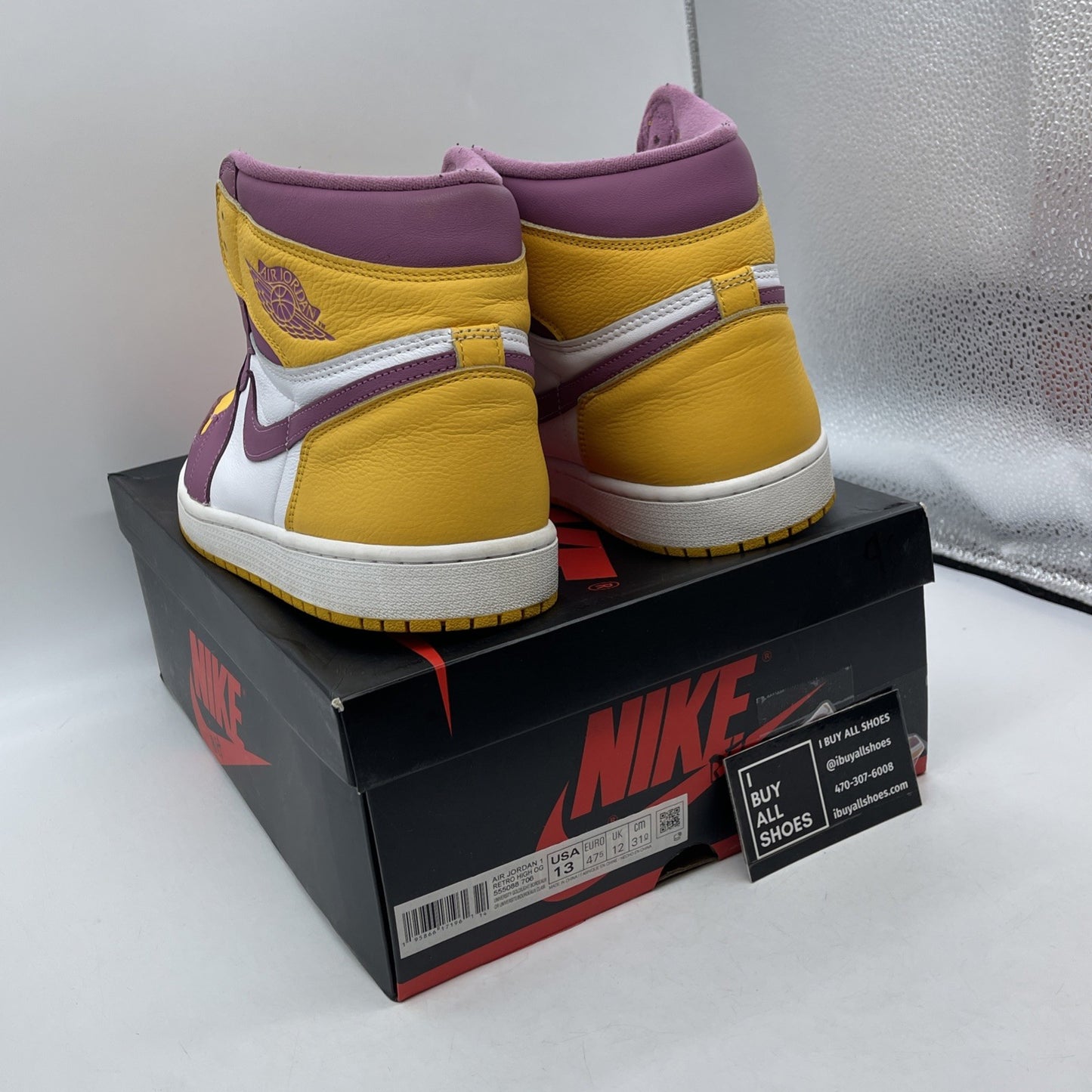 Size 13 - Jordan 1 Retro High OG Brotherhood Yellow White Leather (555088-706)