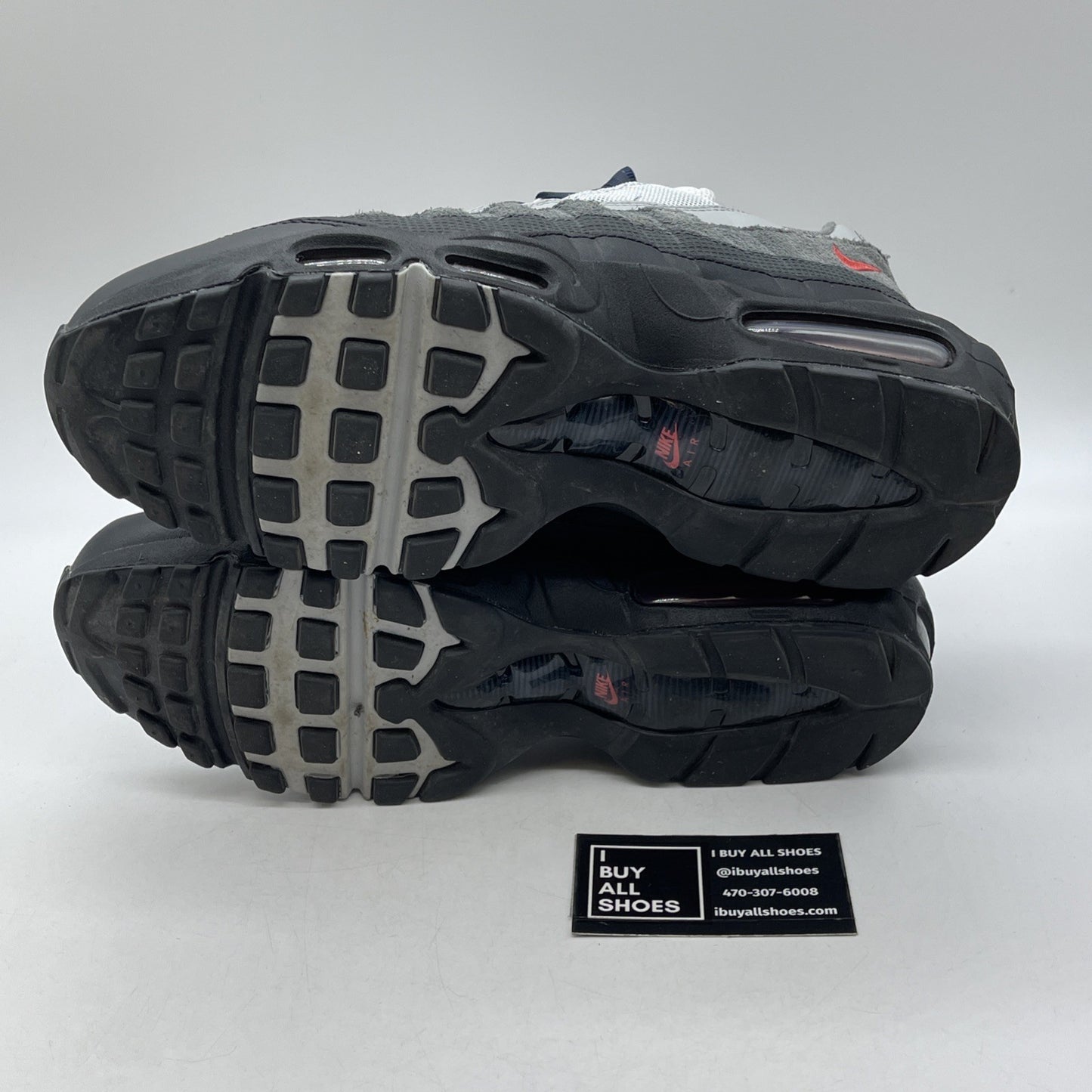 Size 10 - Nike Air Max 95 Smoke Grey Track Red Suede Leather (DM0011-007)