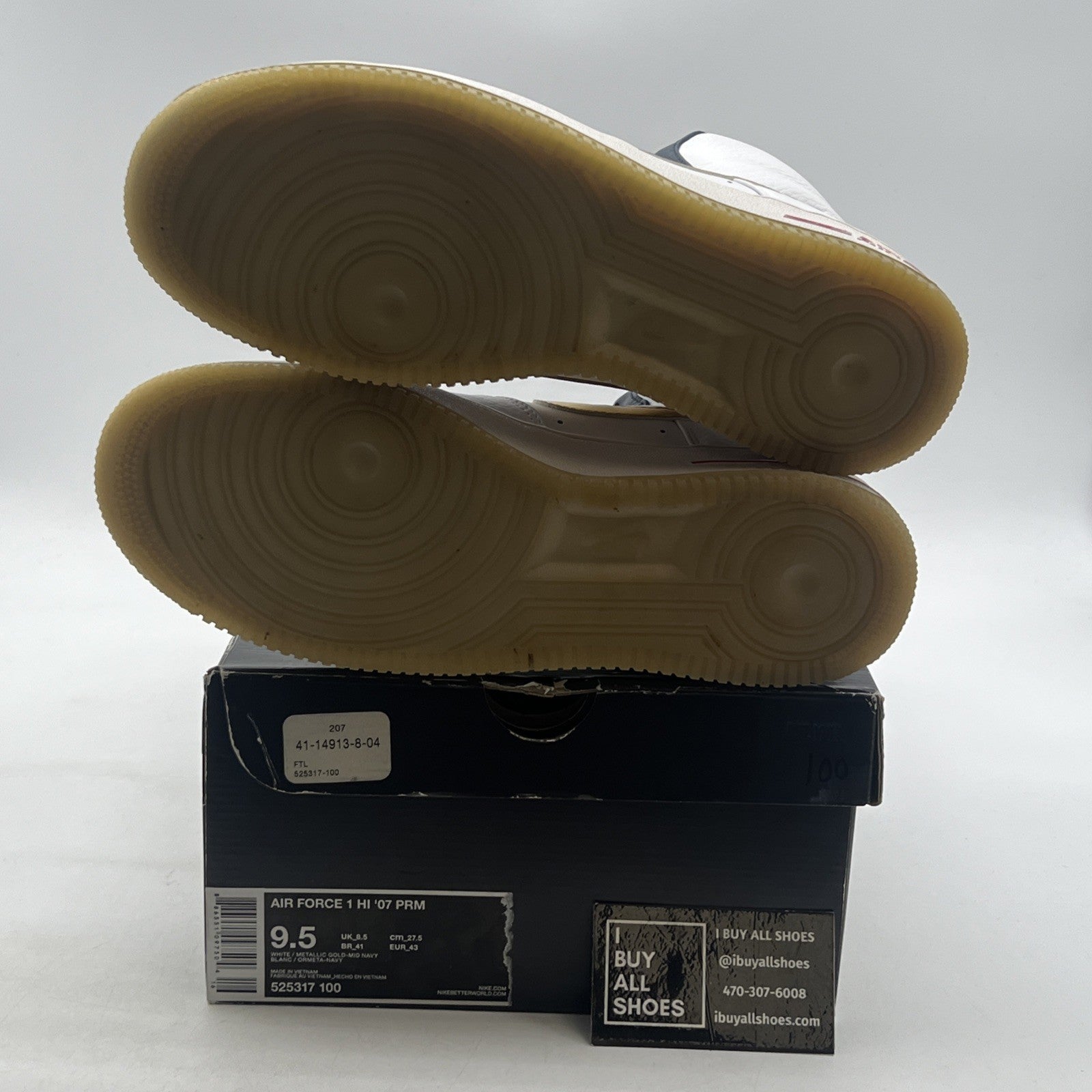 Size 9.5 - Nike Air Force 1 Premium High USA Olympic (525317-100)