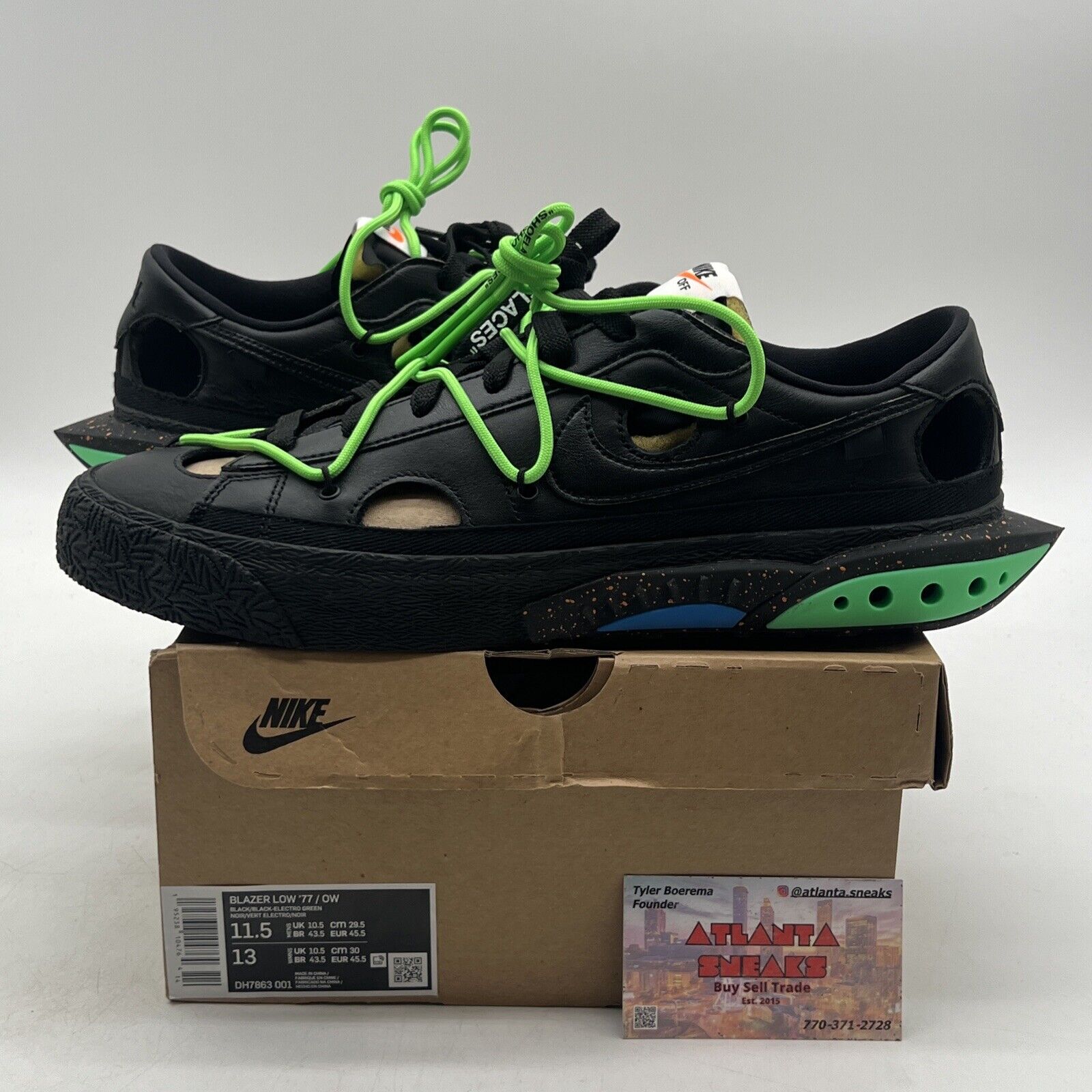 Size 11.5 - Nike Off-White x Blazer Low Black (DH7863-001)