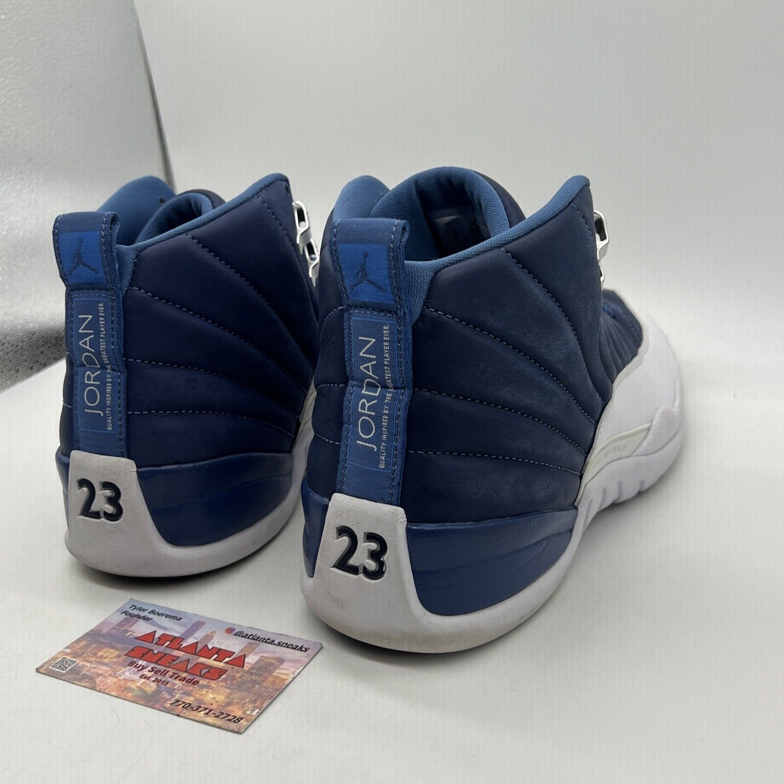 Size 11 - Jordan 12 Retro Indigo 2020 White Blue Leather (130690-404)