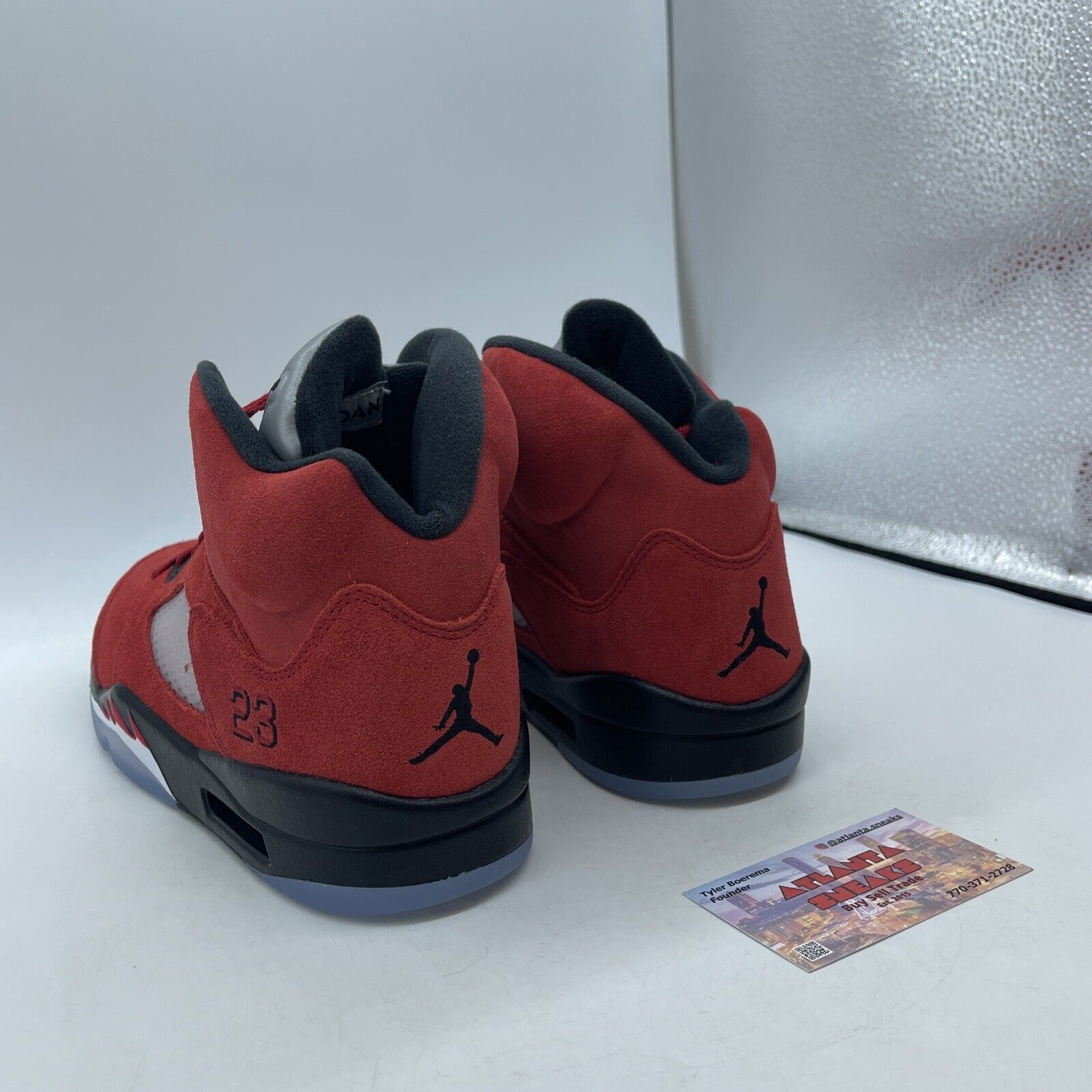 Size 8.5 - Jordan 5 Retro Mid Raging Bull Red Black Sliver. Wide (DD0587-600)