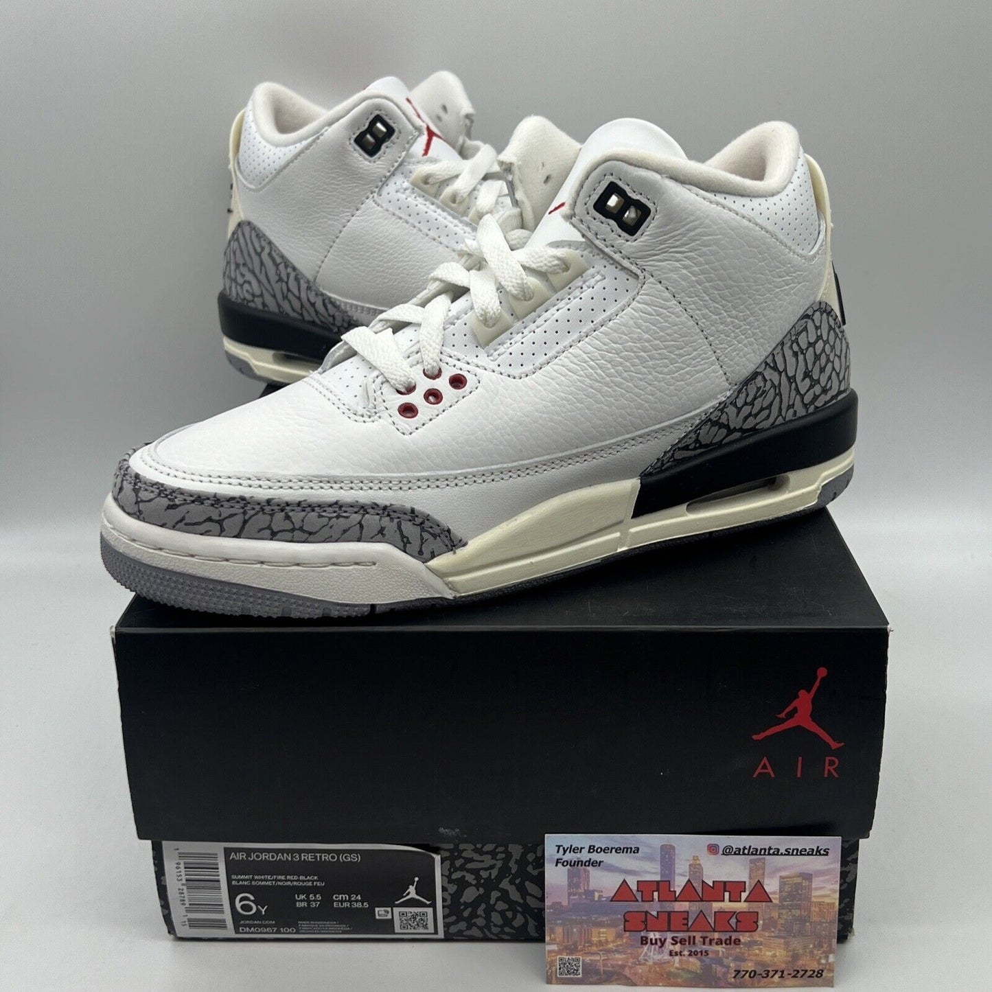 Size 6 - Jordan 3 Retro Mid White Cement Reimagined Brand New Og All