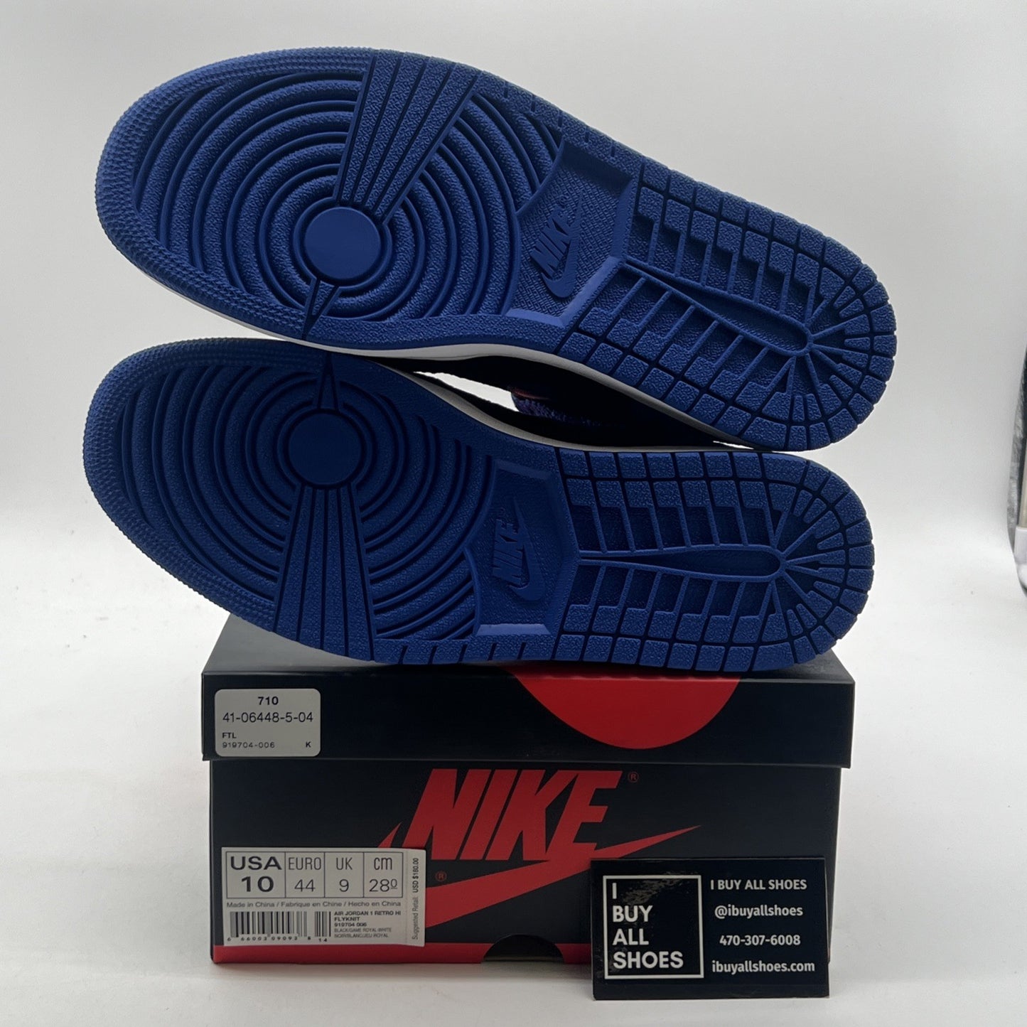 Size 10 - Air Jordan 1 Retro OG Flyknit High Royal (919704-006)