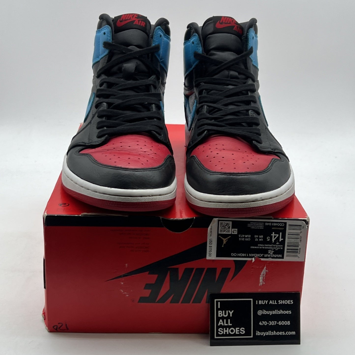 Size 14.5 - Air Jordan 1 High OG UNC To Chicago 2020 (CD0461-046)