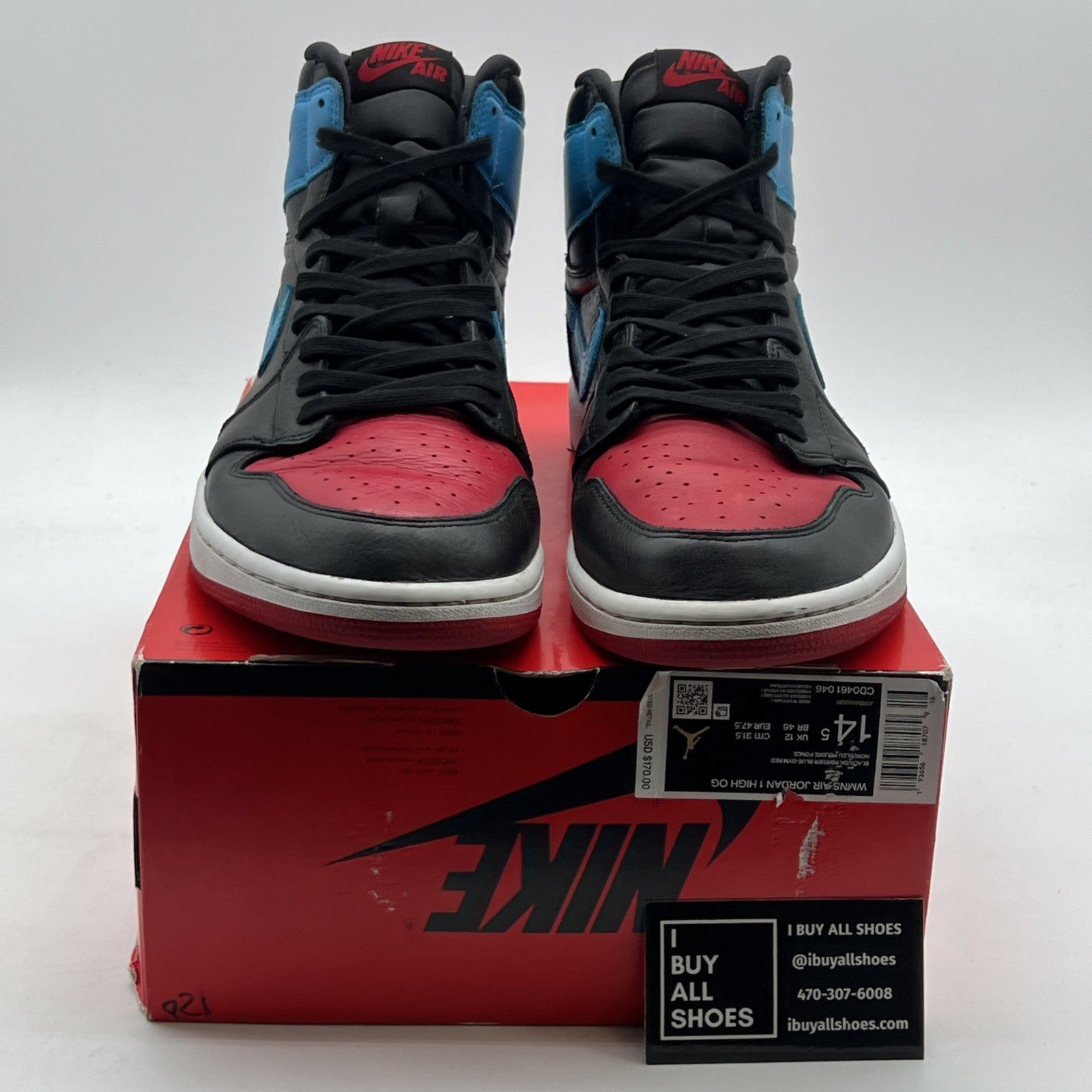 Size 14.5 - Air Jordan 1 High OG UNC To Chicago 2020 (CD0461-046)